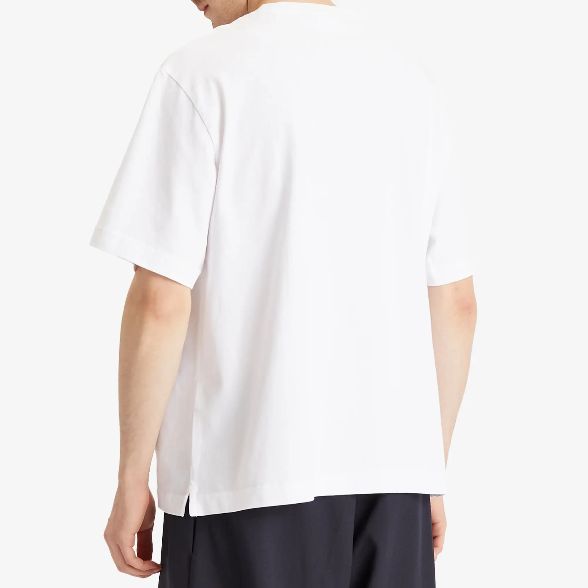 Maison Kitsune Handwriting Embroidery Oversize T-Shirt White/Black
