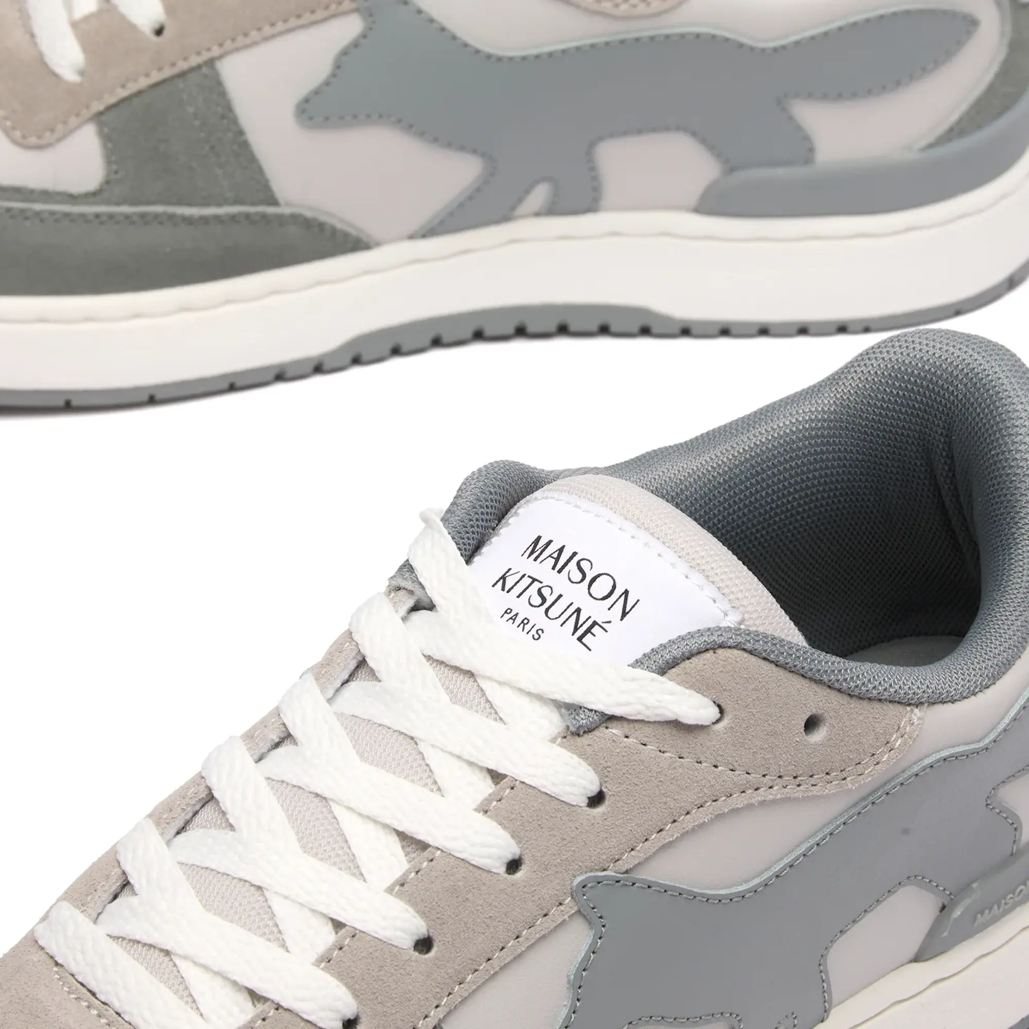 Maison Kitsune Chiru Sneaker Patina Grey/Sea Salt