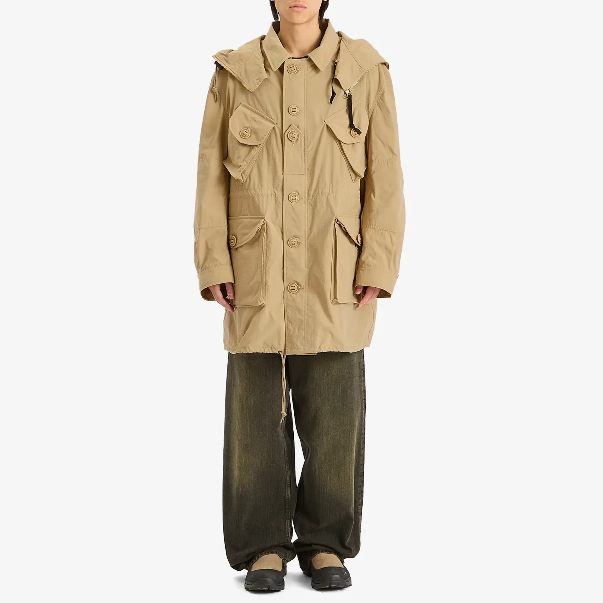 Junya Watanabe MAN Men's x C.P Company Nylon Oxford Goggle Jacket Beige