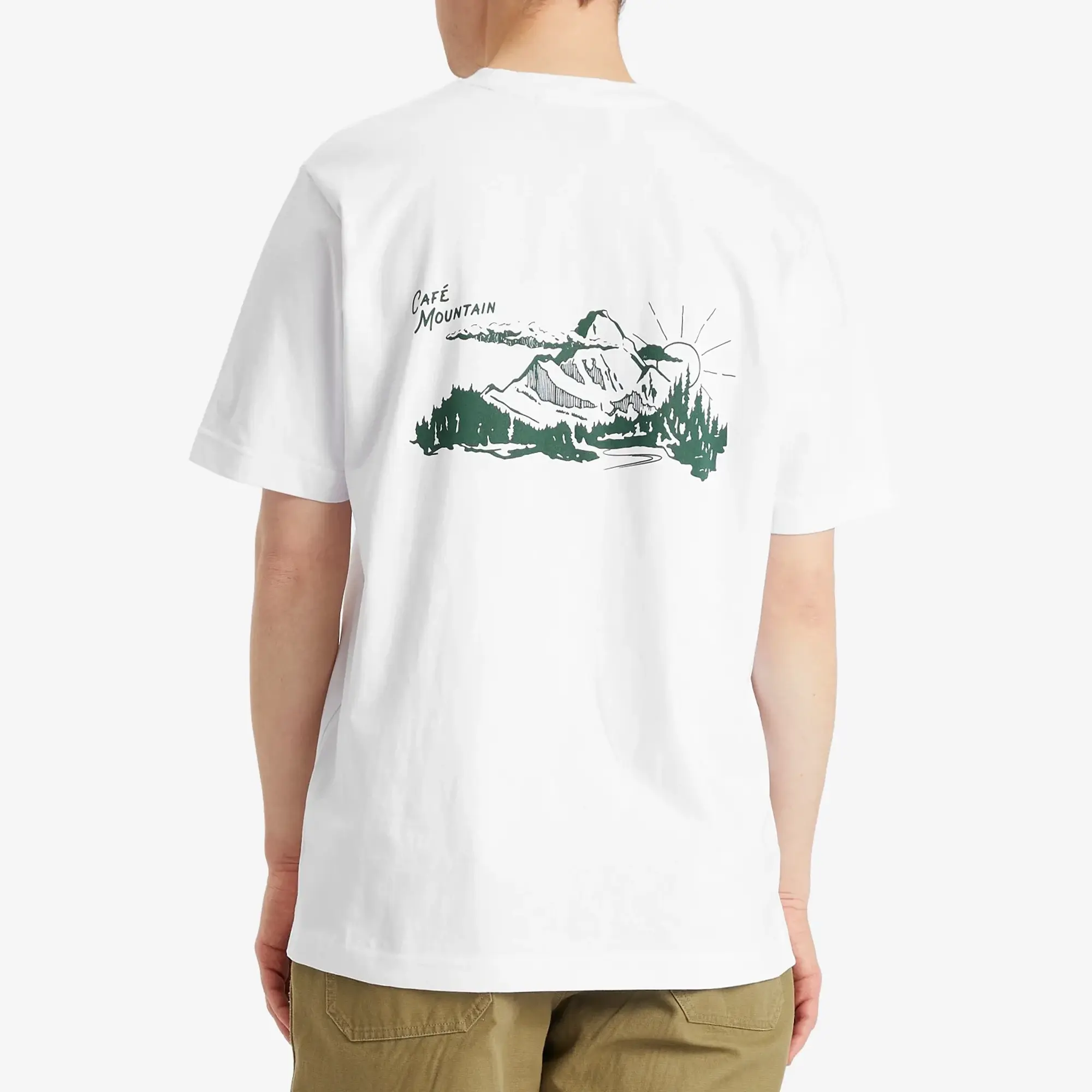Café Mountain Men's Legacy T-Shirt Natural And Green