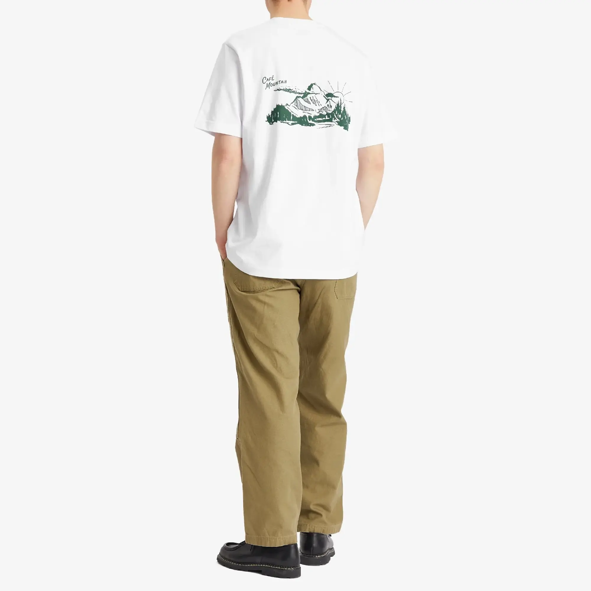 Café Mountain Men's Legacy T-Shirt Natural And Green