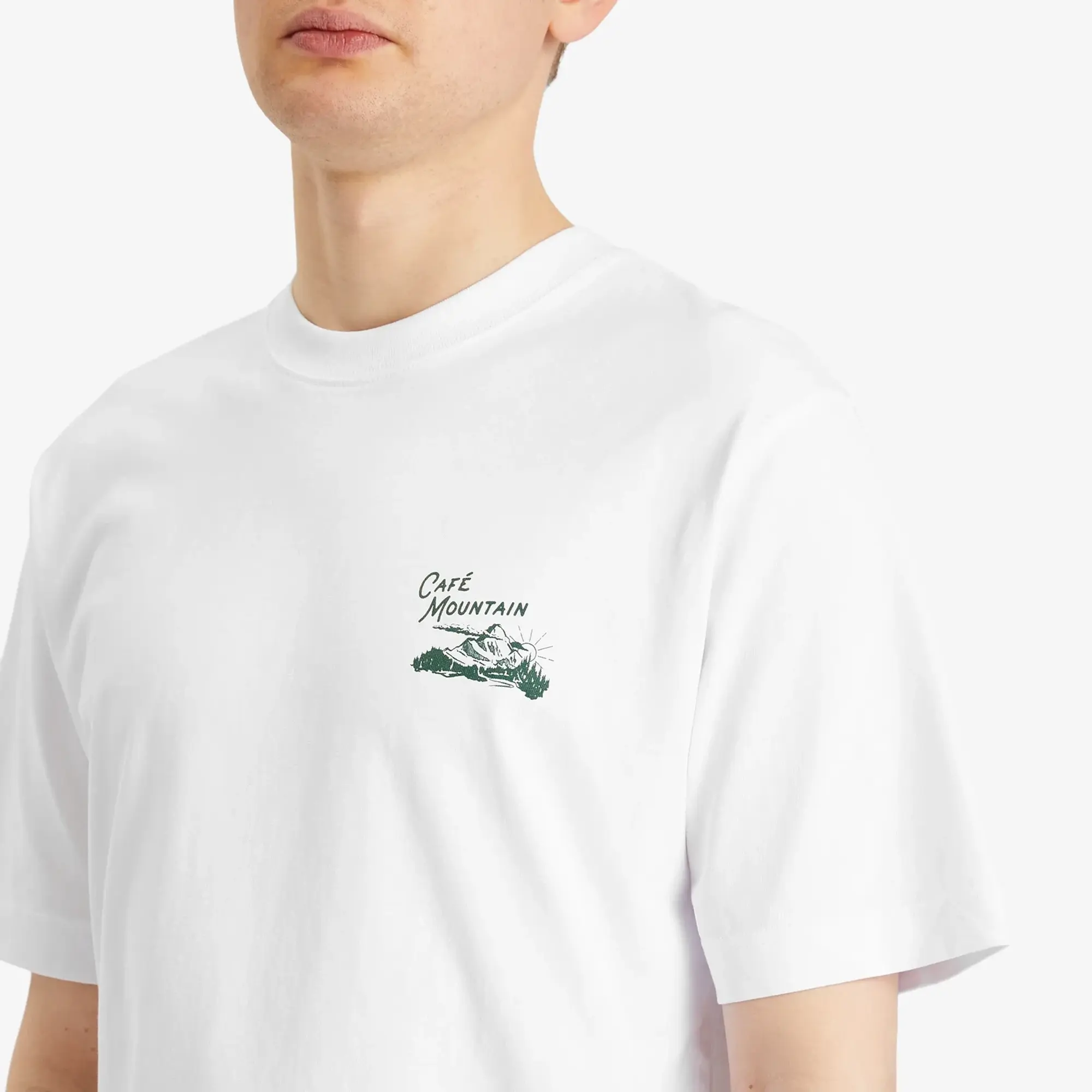 Café Mountain Men's Legacy T-Shirt Natural And Green