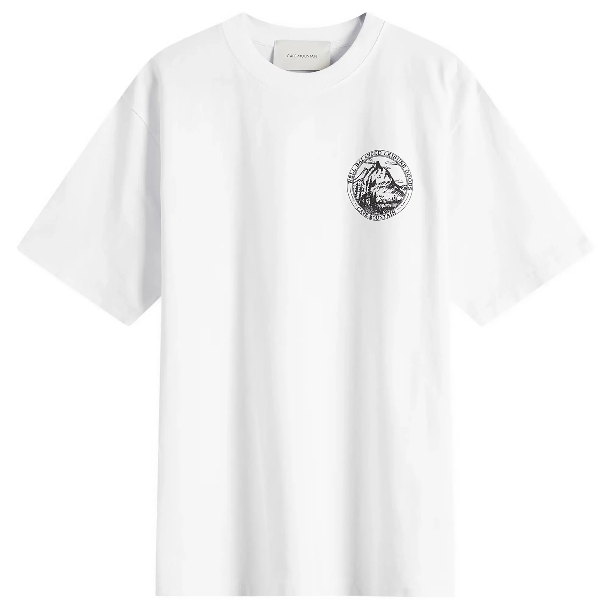 Café Mountain Men's Members Stamp T-Shirt Natural