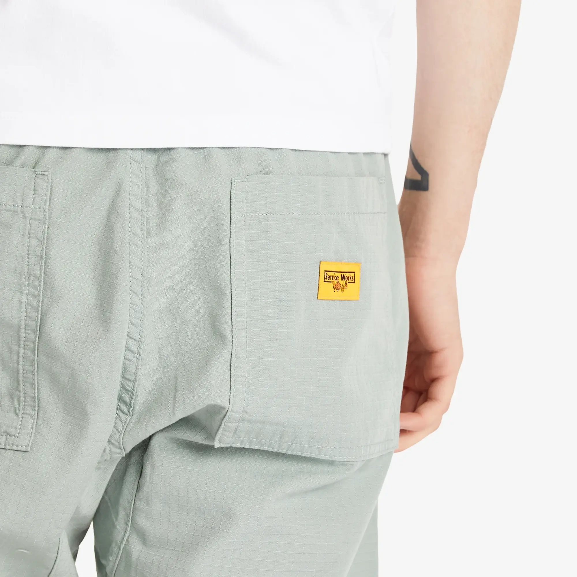 Service Works Men's Ripstop Chef Short Sage
