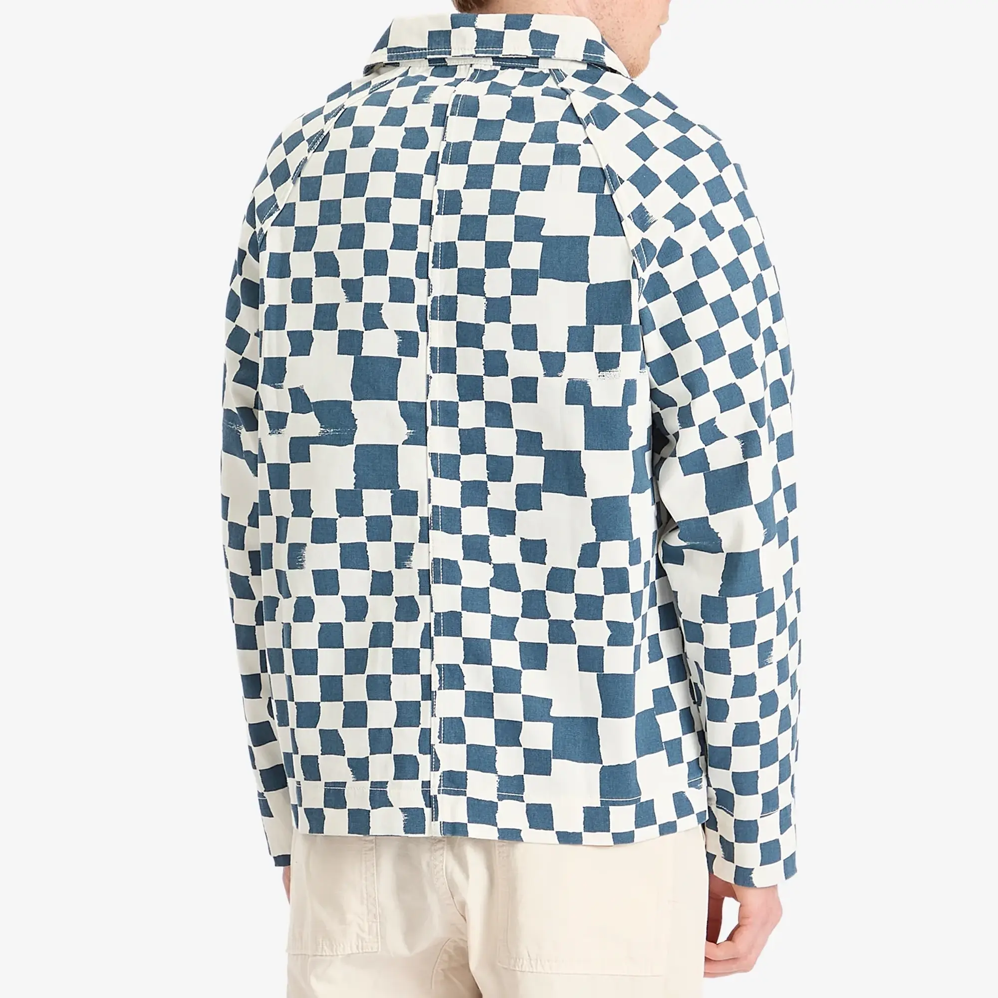 Service Works Men's Drill Printed Foh Jacket Teal Checker