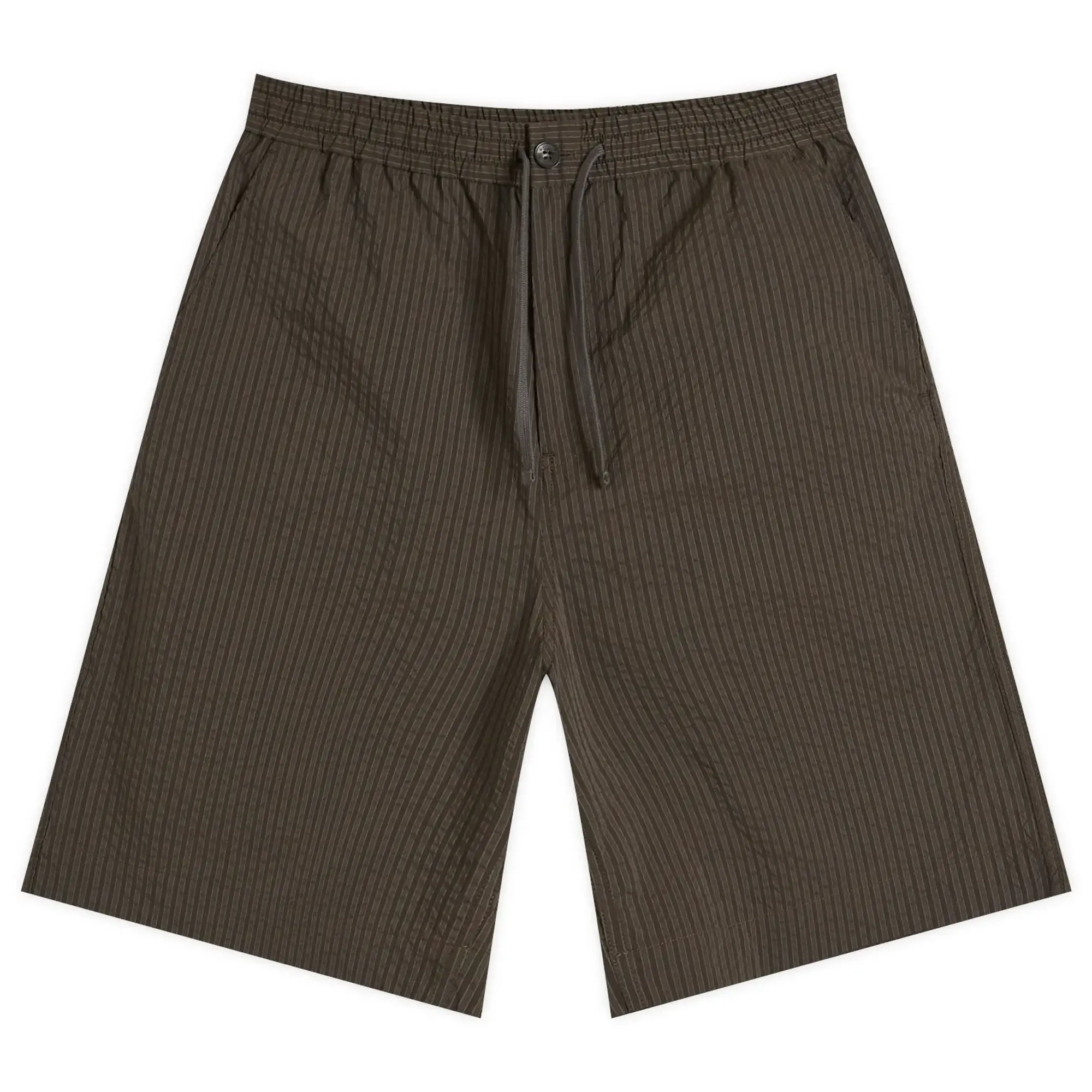 Maison Kitsune Elasticated Seersucker Bermuda Shorts Ranger Green