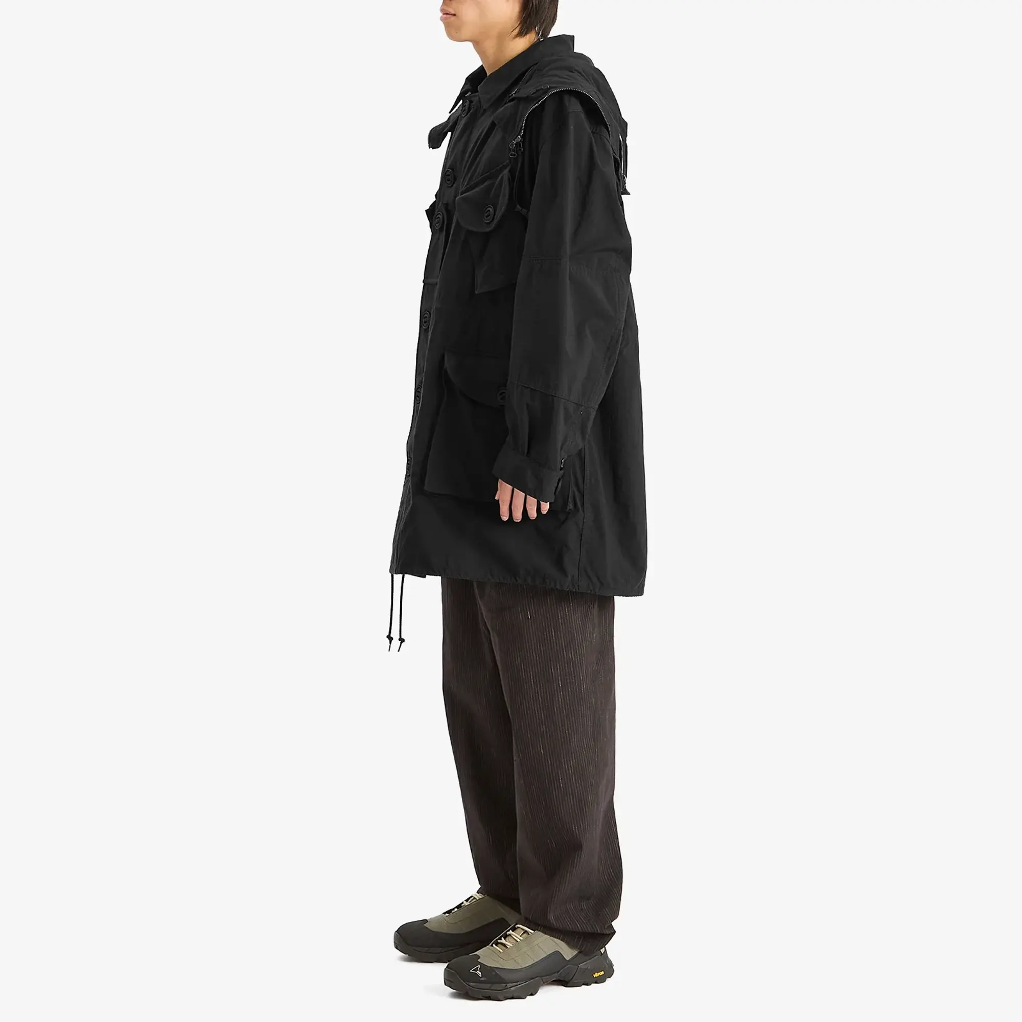 Junya Watanabe MAN Men's x C.P Company Nylon Oxford Goggle Jacket Black