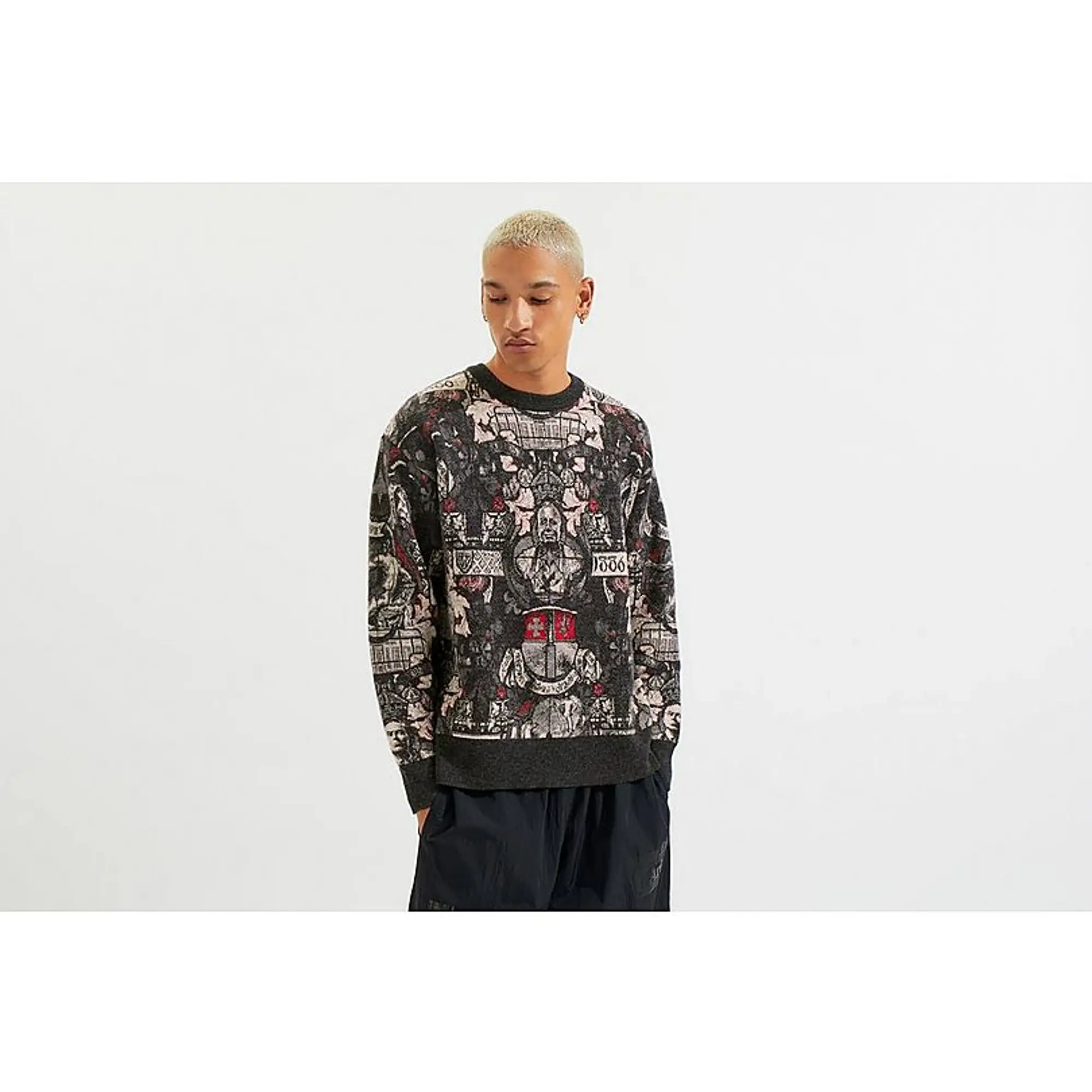 Arsenal x Aries Stained Glass Crewneck Knit, Multicolor