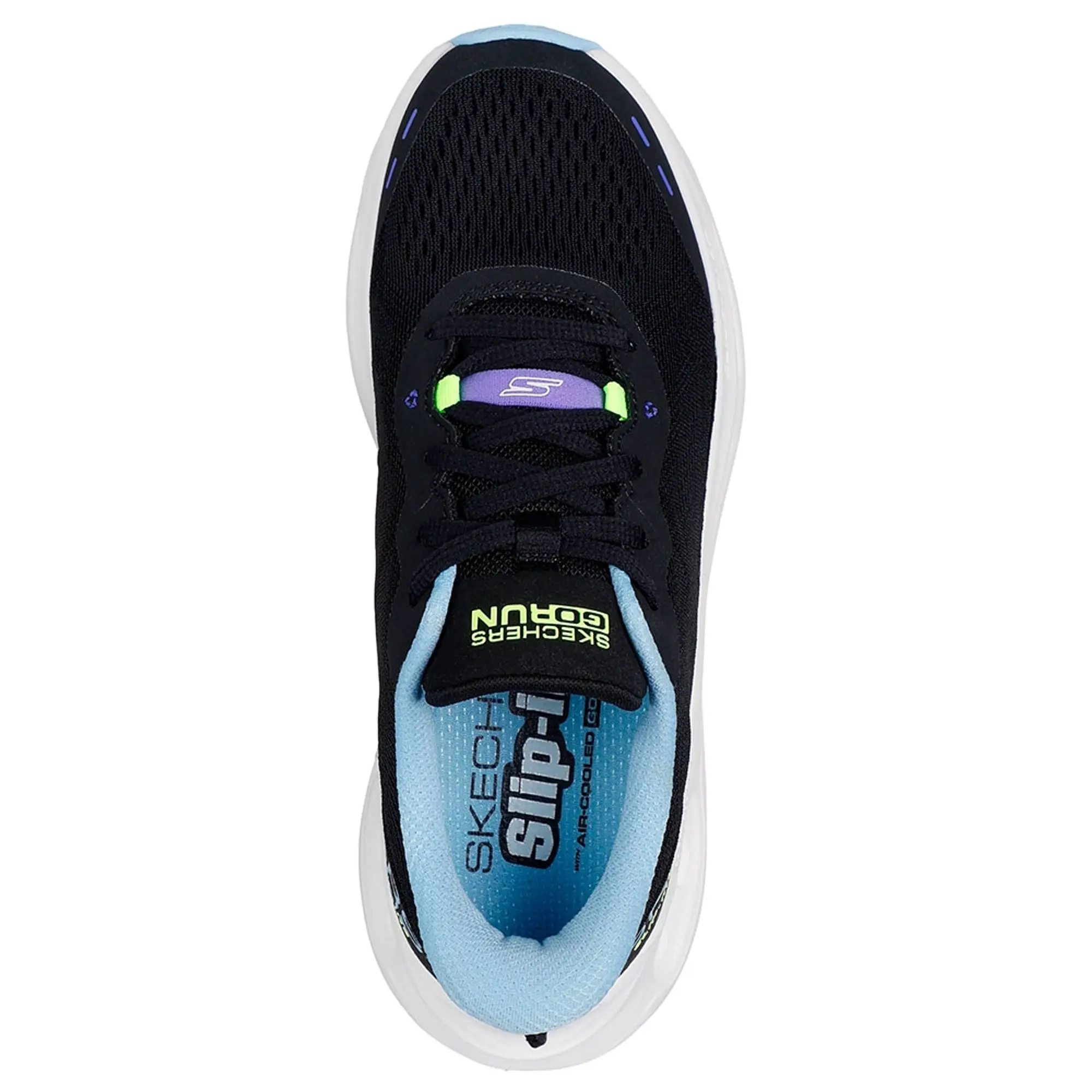 Skechers Women's Slip-ins: Max Cushioning Glide-Step Sneaker in Black/Blue