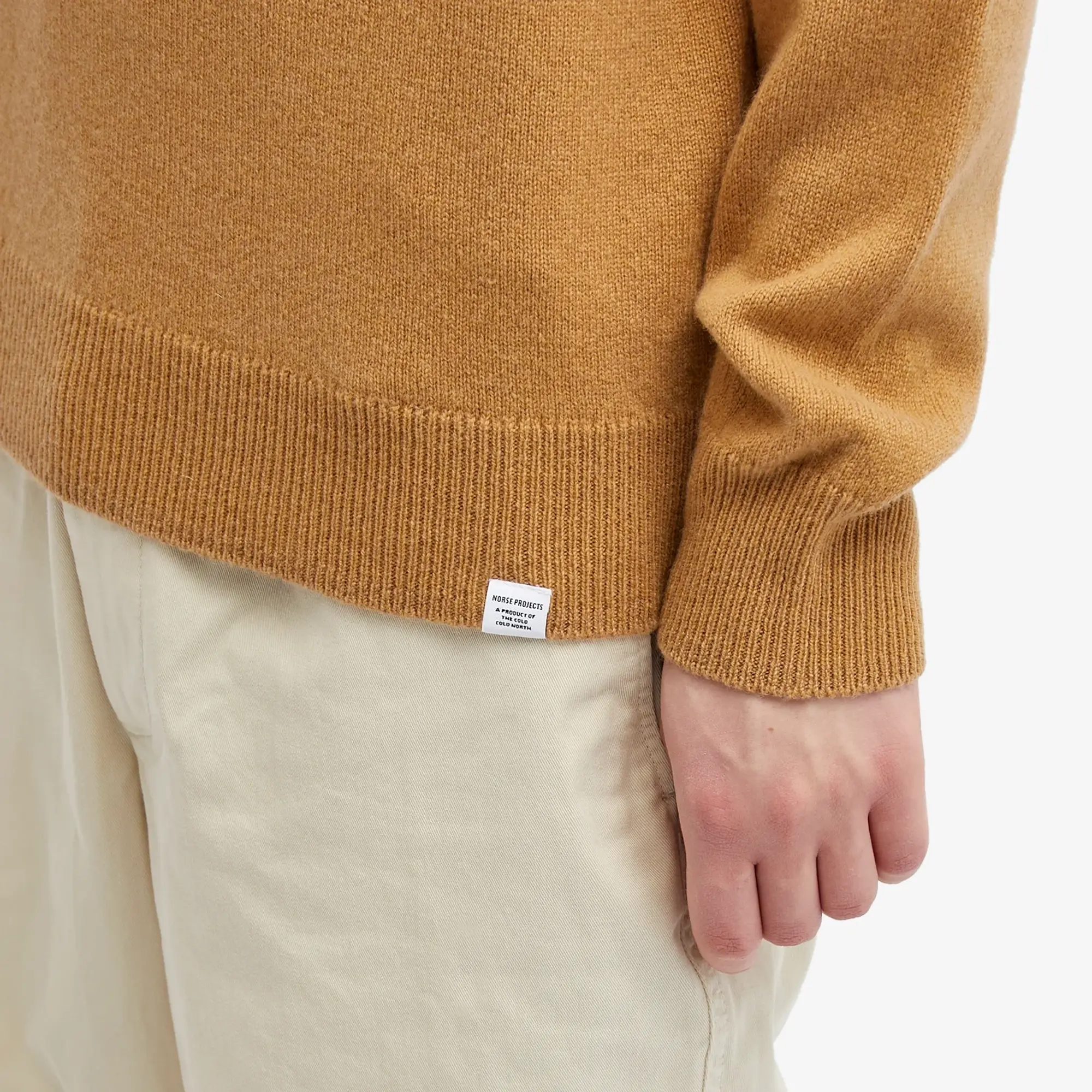Norse Projects Men's Sigfred Lambswool Crew Knit Camel