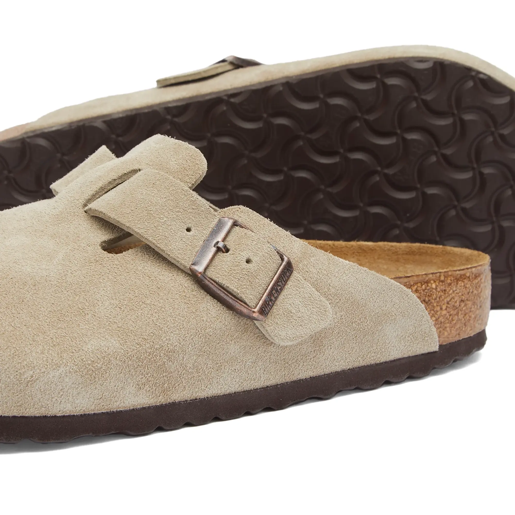 Birkenstock Boston Taupe Suede
