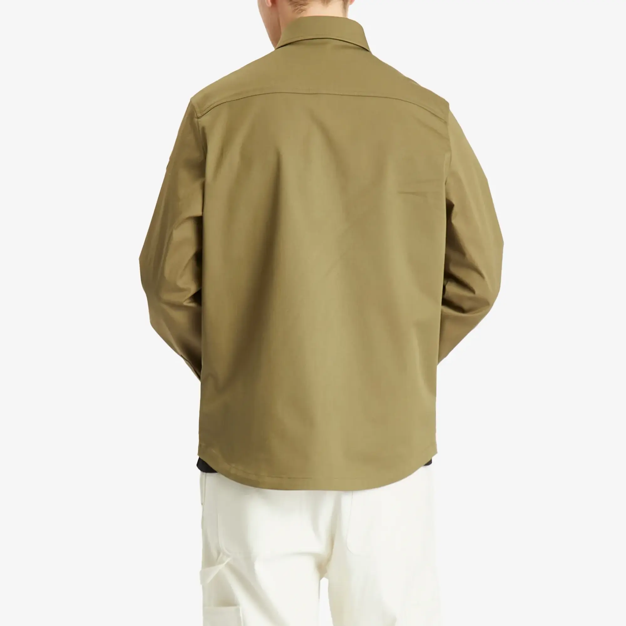 Moncler Men's Gabardine Cotton Shirt Green