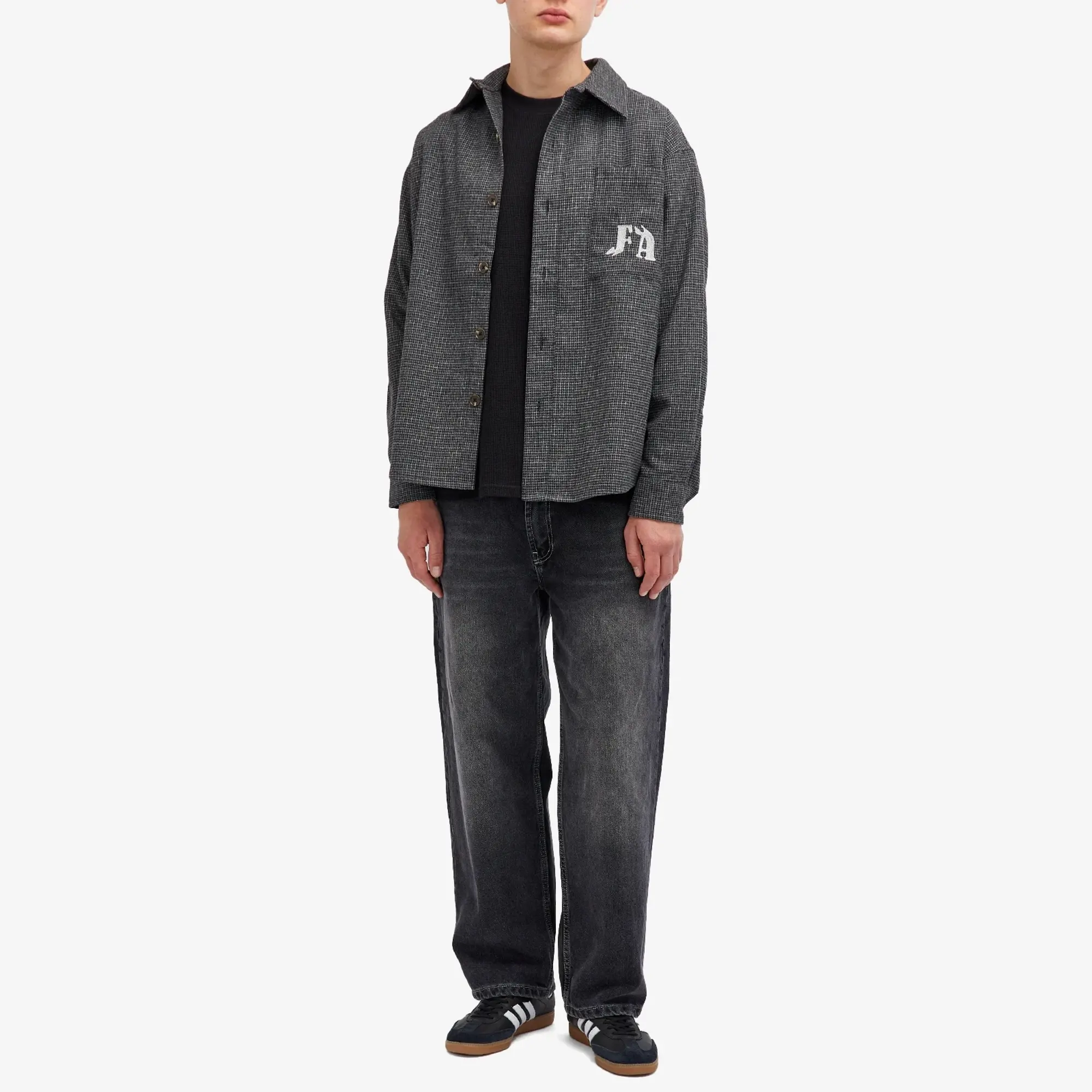 Fucking Awesome Men's Wool Flannel Shirt Shadow