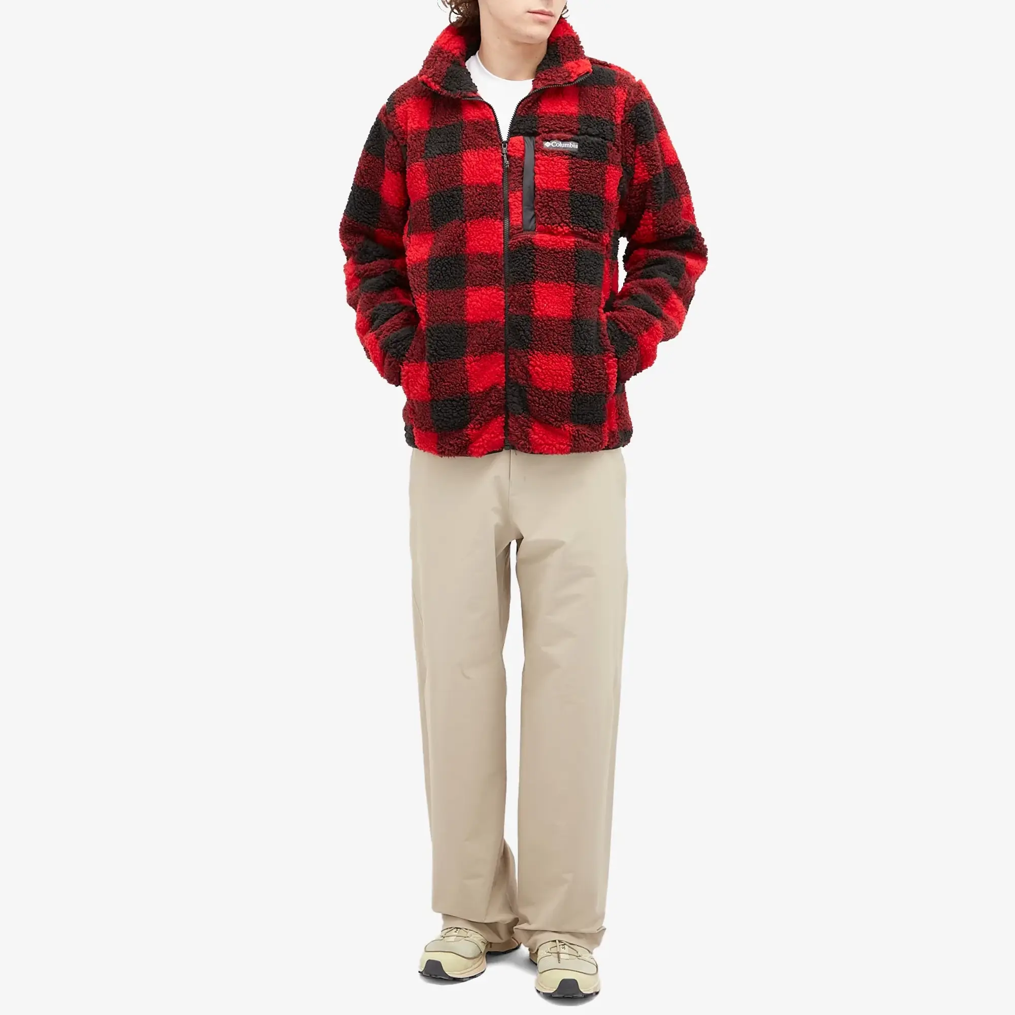 Columbia Men's Winter Pass™ Printed Fleece Mountain Red Check