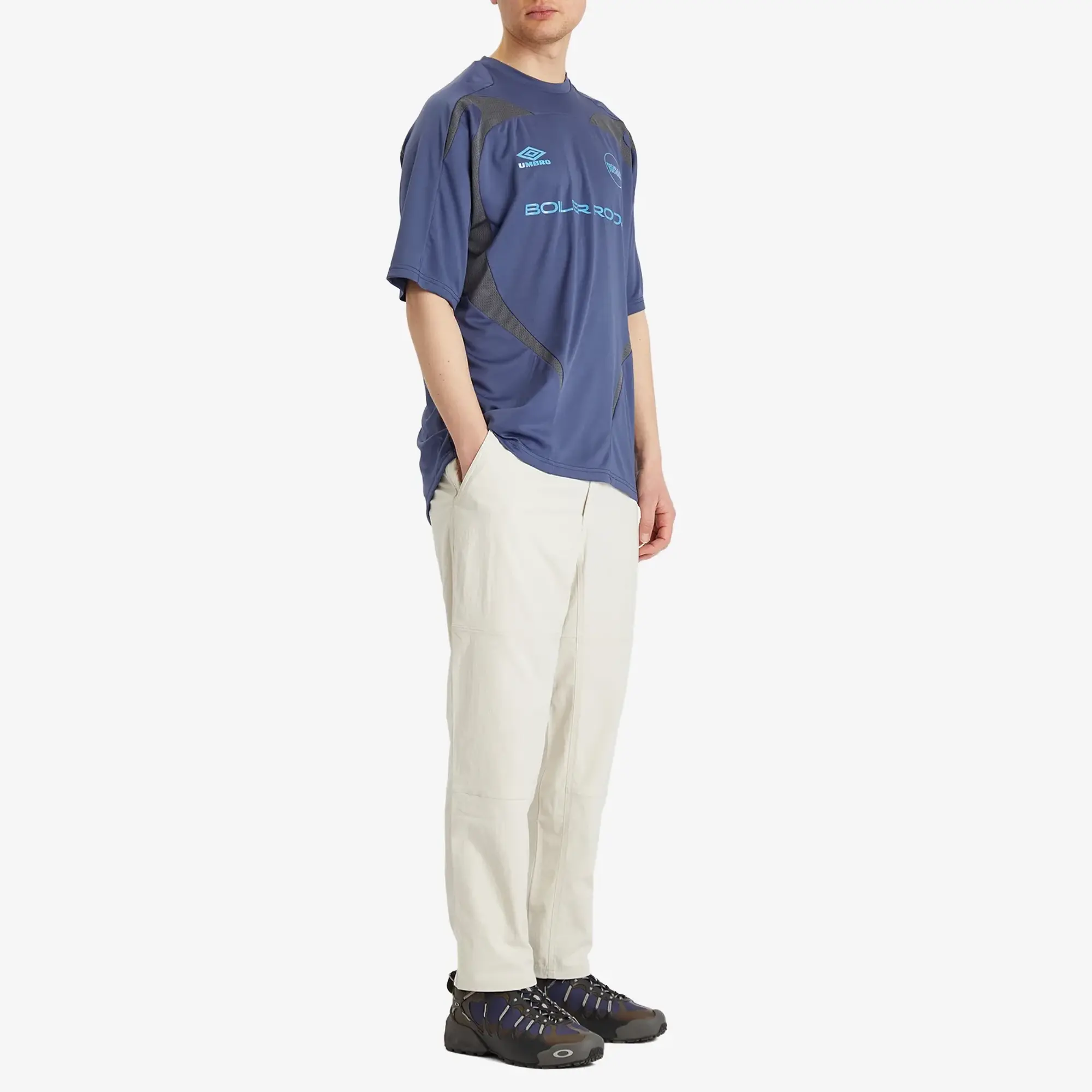 Boiler Room Men's x Umbro Football Shirt Blue