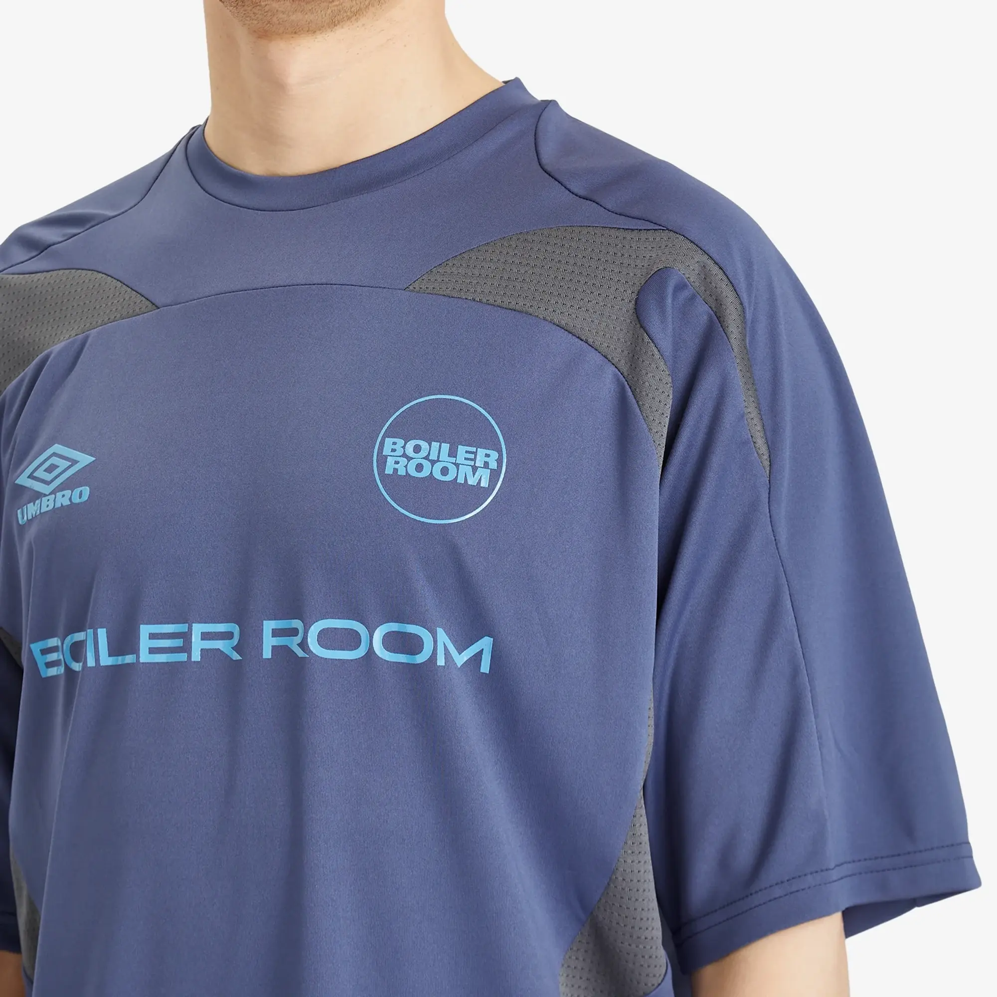 Boiler Room Men's x Umbro Football Shirt Blue