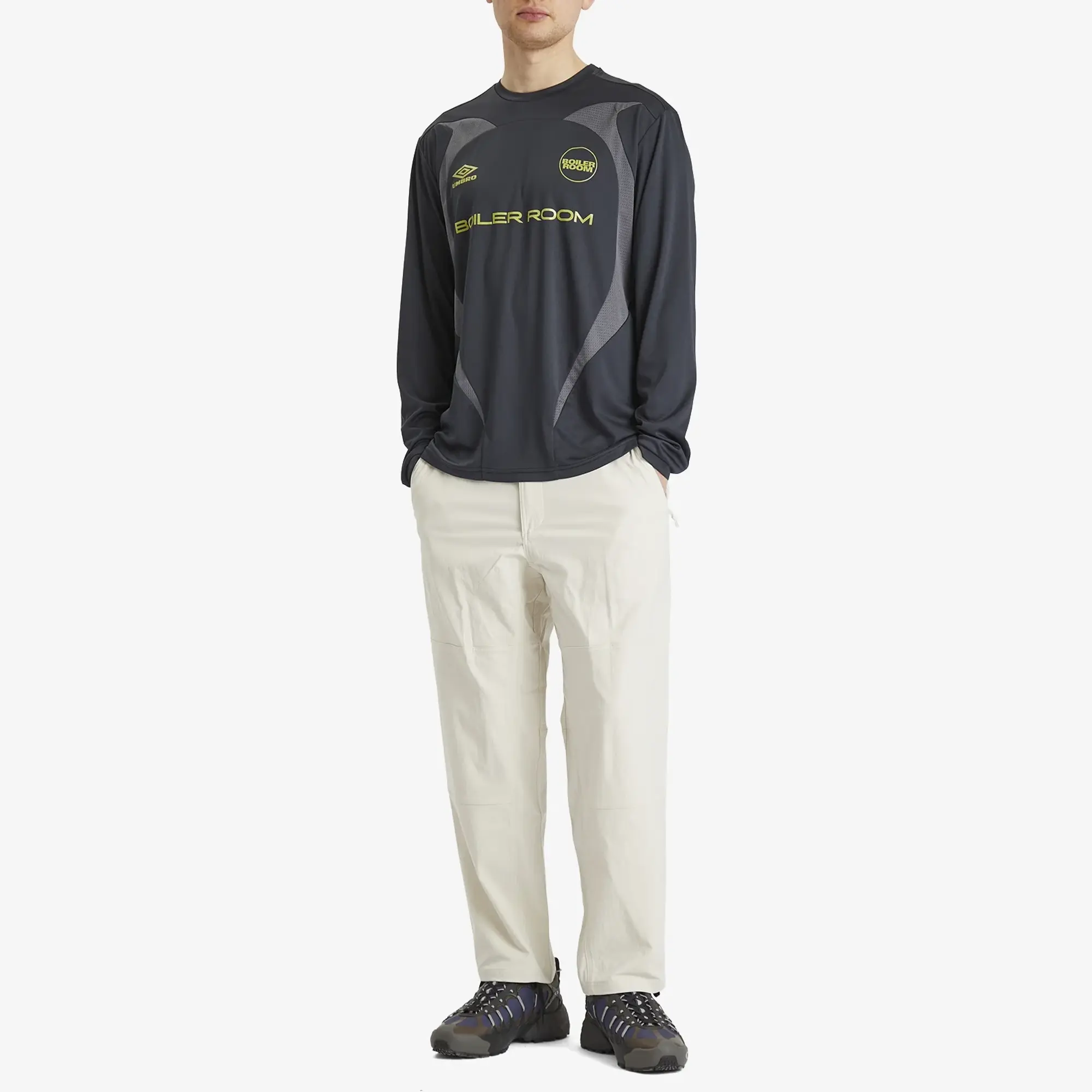 Boiler Room Men's x Umbro Long Sleeve Football Shirt Blue