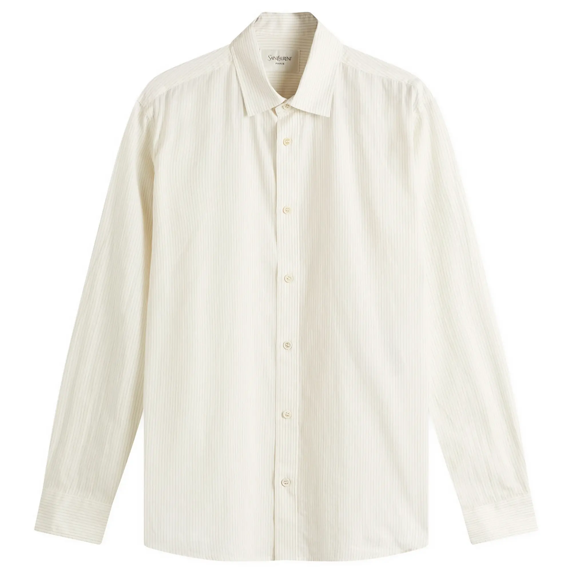 Saint Laurent Men's Stripe Shirt Dobby Stripes