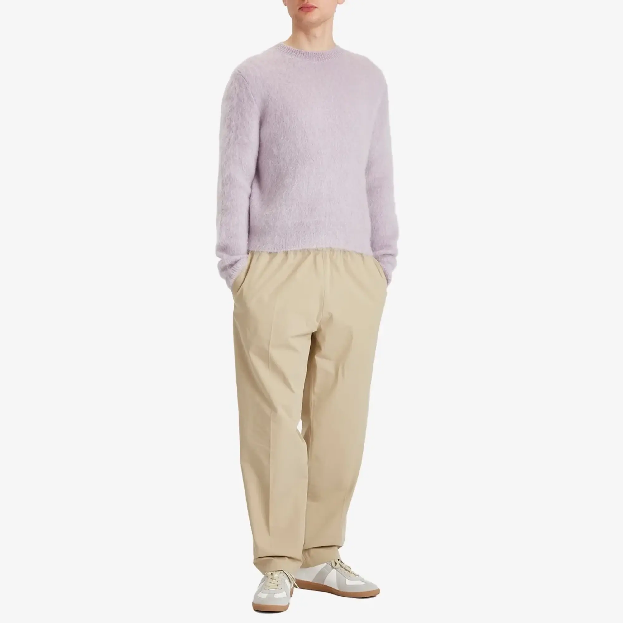 Saint Laurent Men's Lilac Mohair Jumper