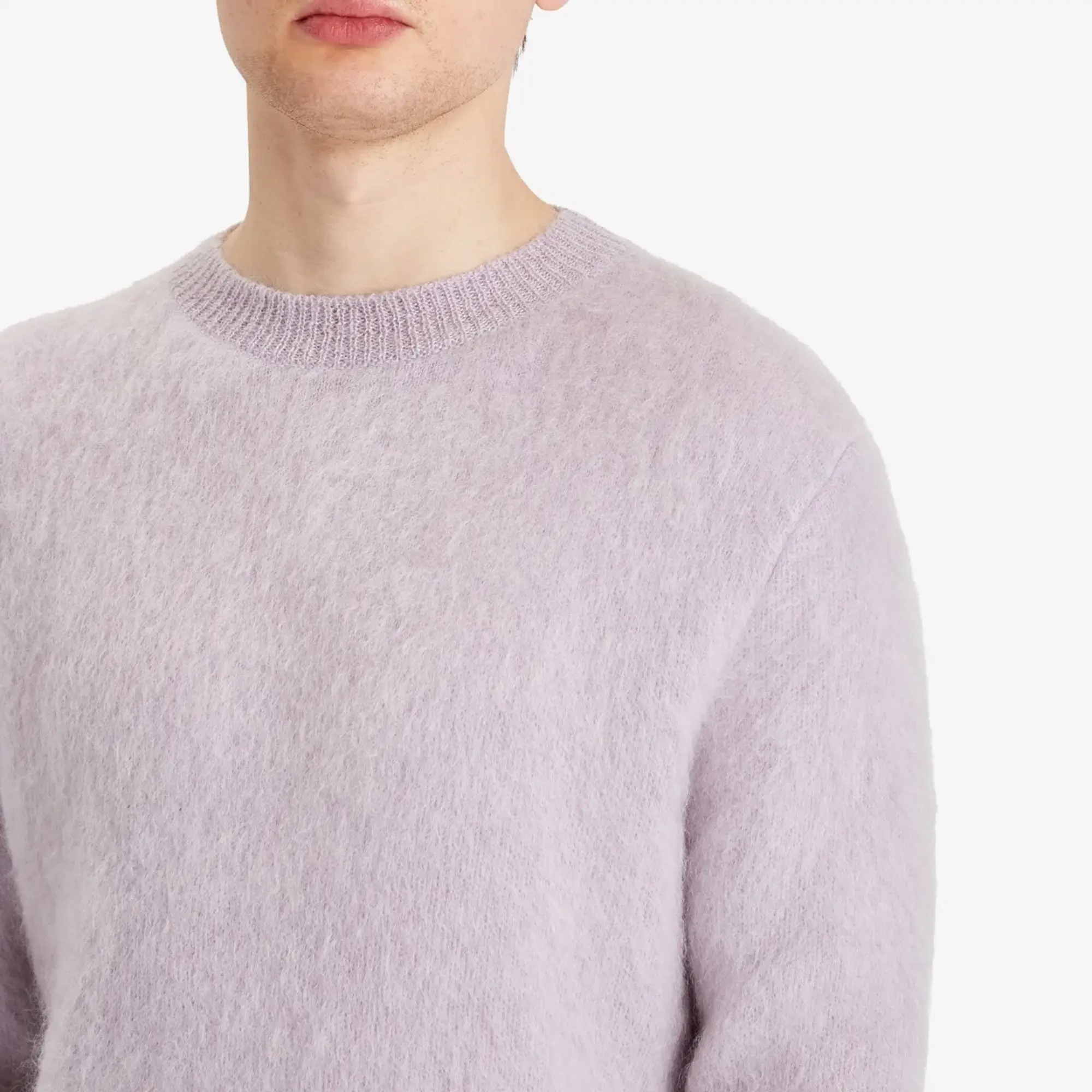 Saint Laurent Men's Lilac Mohair Jumper