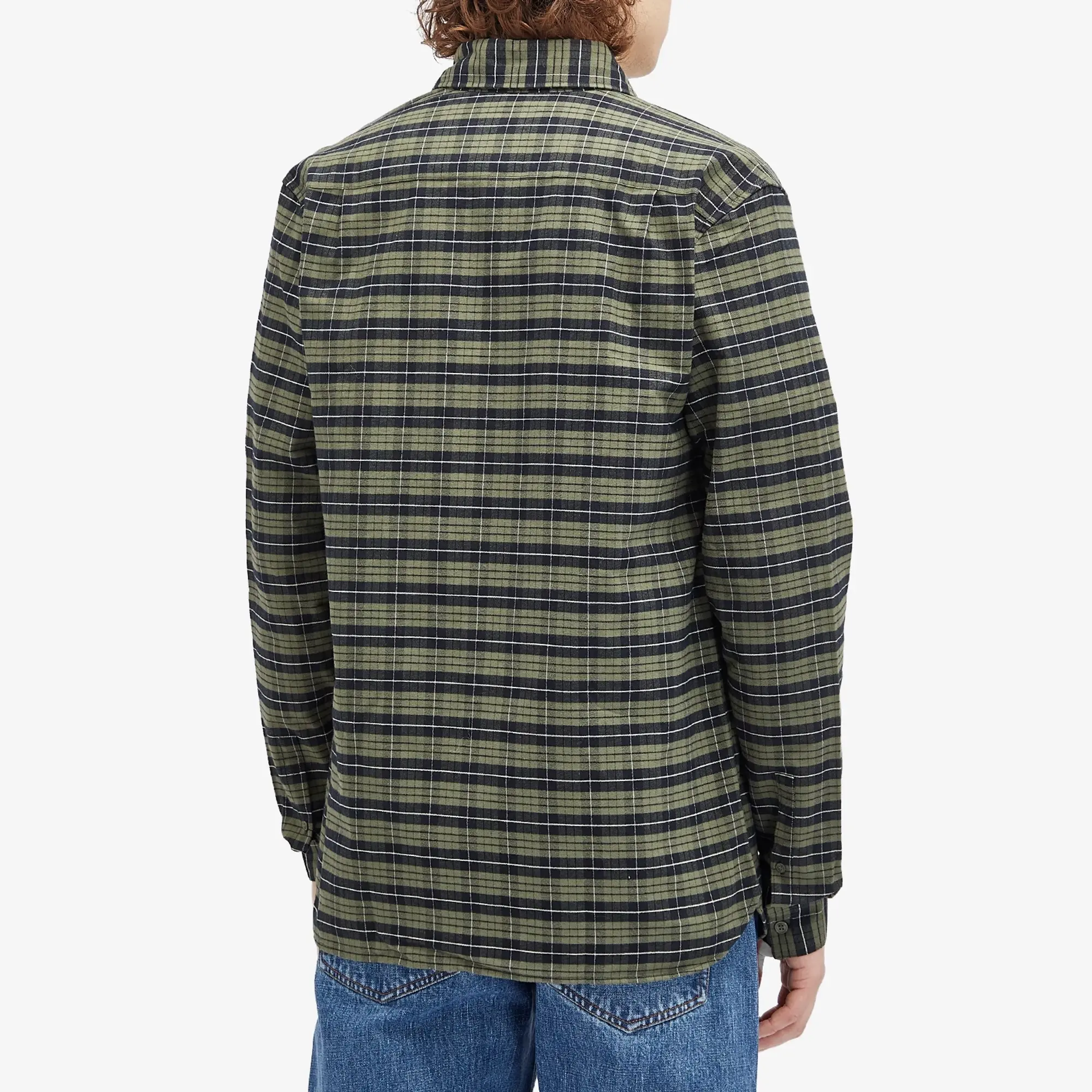 Fred Perry Men's Brushed Tartan Oxford Shirt Laurel Wreath Green
