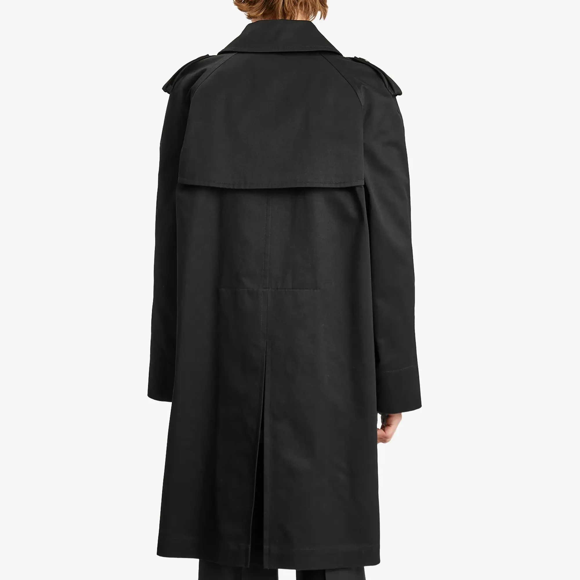 Saint Laurent Men's Gaberdine Trench Coat Noir