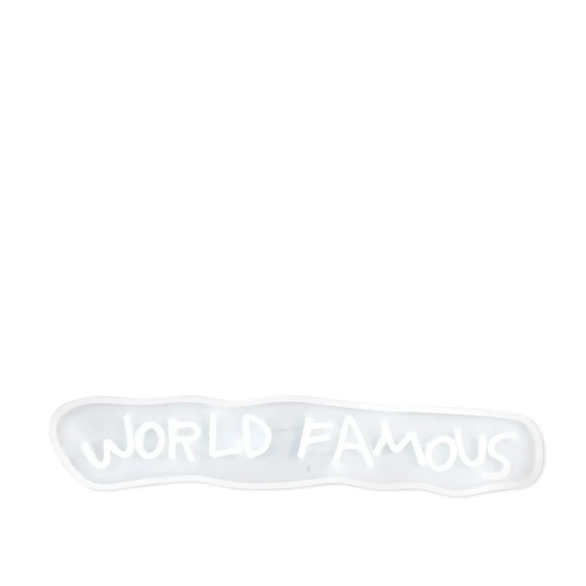 YELLOWPOP World Famous by Jean Michel Basquiat LED Neon Sign White