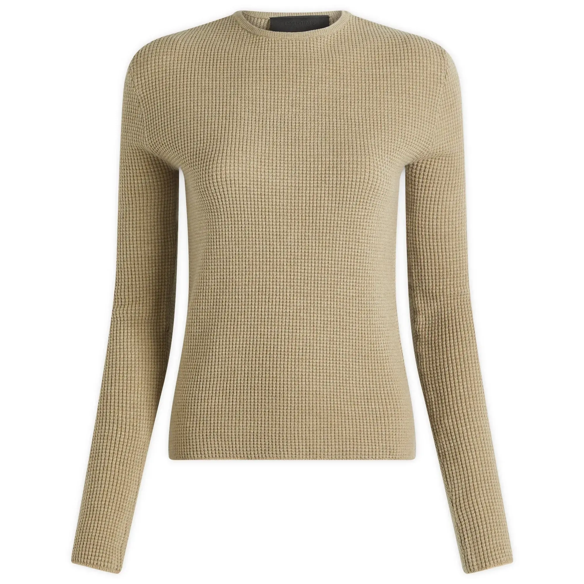 Fear of God ESSENTIALS Women's Waffle Long Sleeve Top Desert Sand