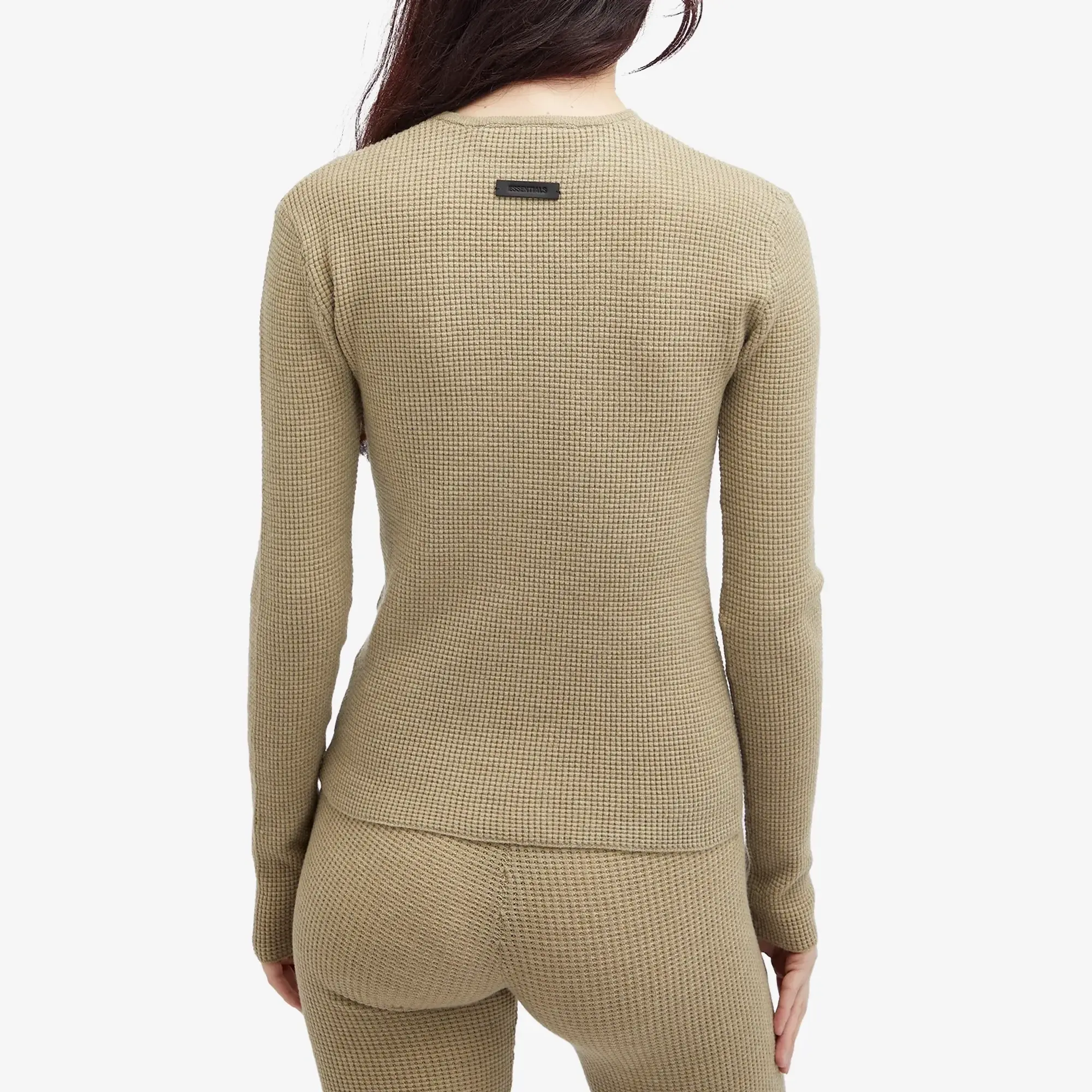 Fear of God ESSENTIALS Women's Waffle Long Sleeve Top Desert Sand