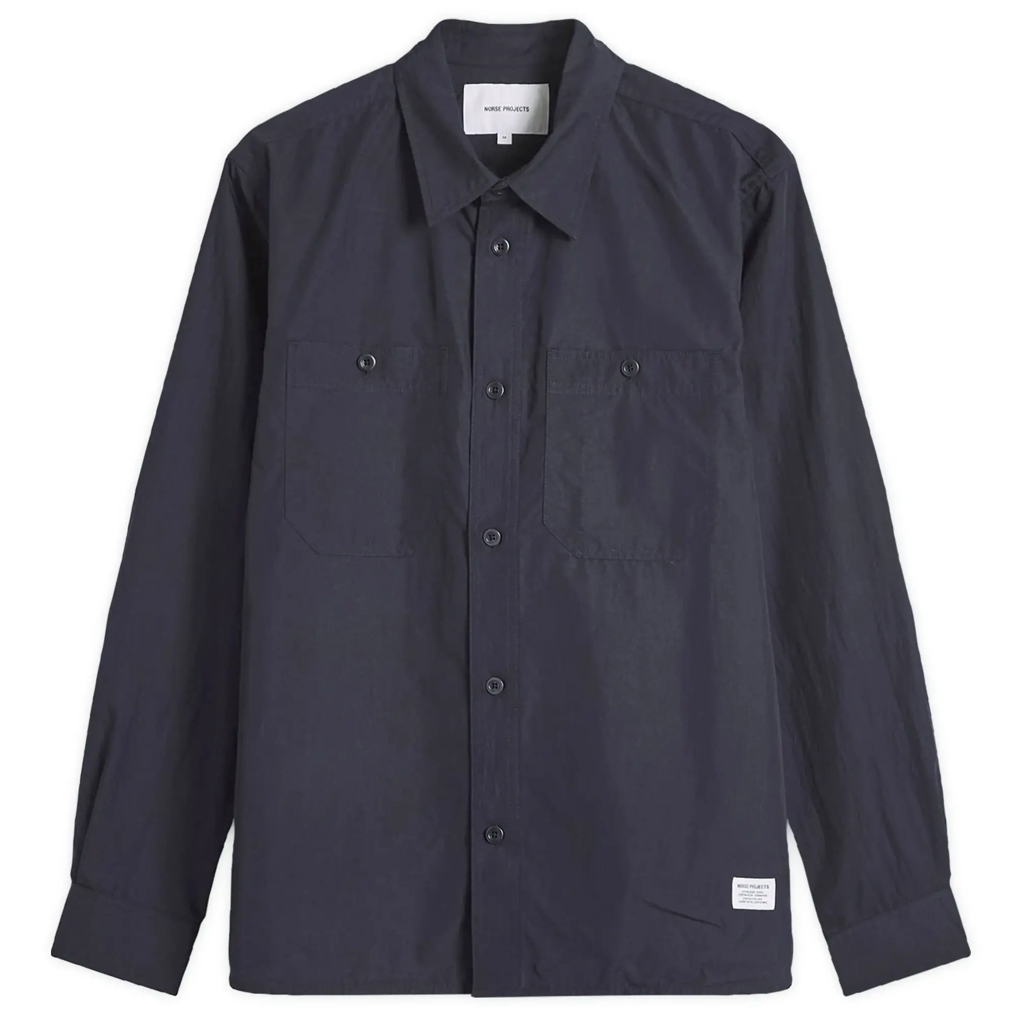 Norse Projects Men's Silas Tech Poplin Shirt 2.0 Dark Navy