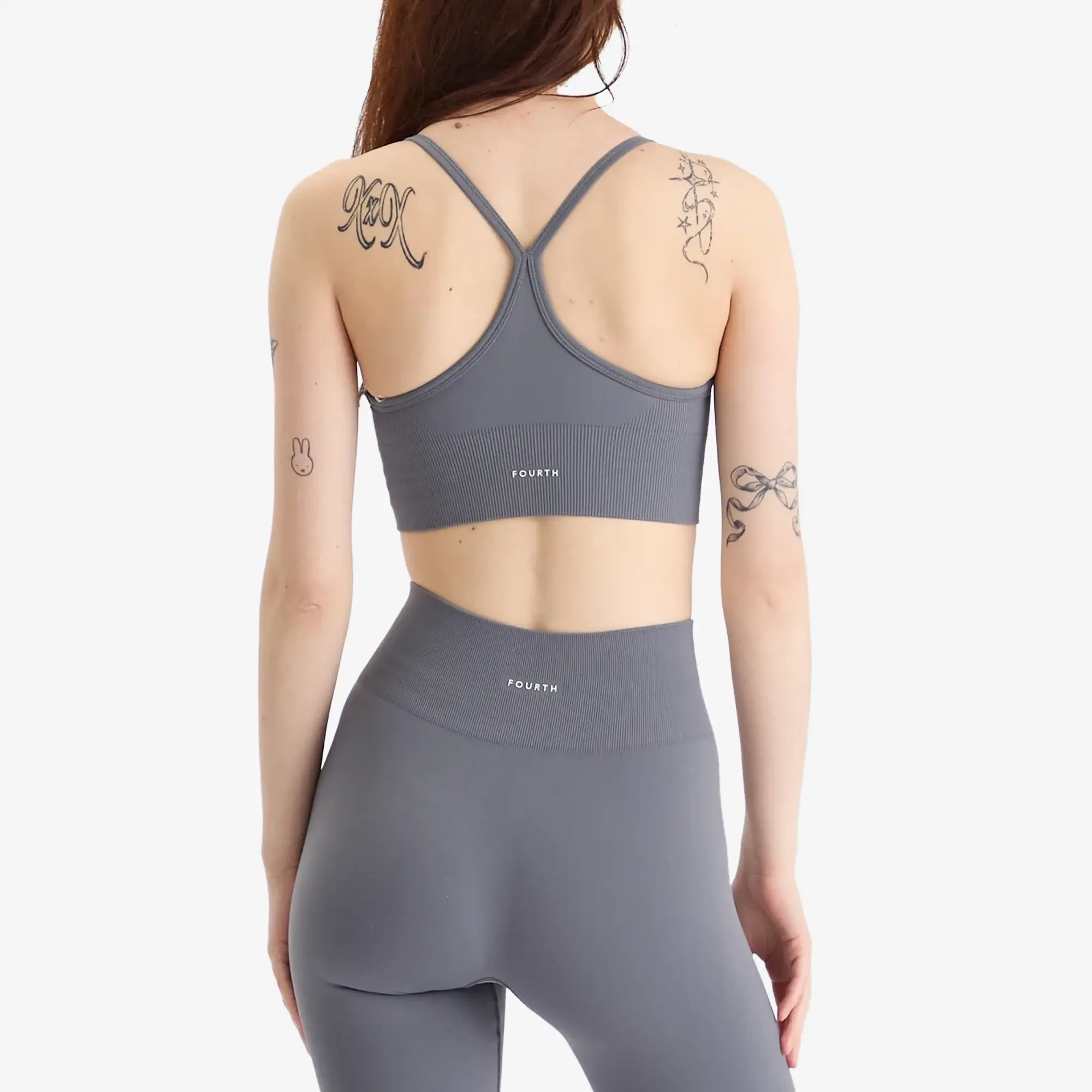4th & Reckless Women's Jenna Racer Back Sports Bra Grey