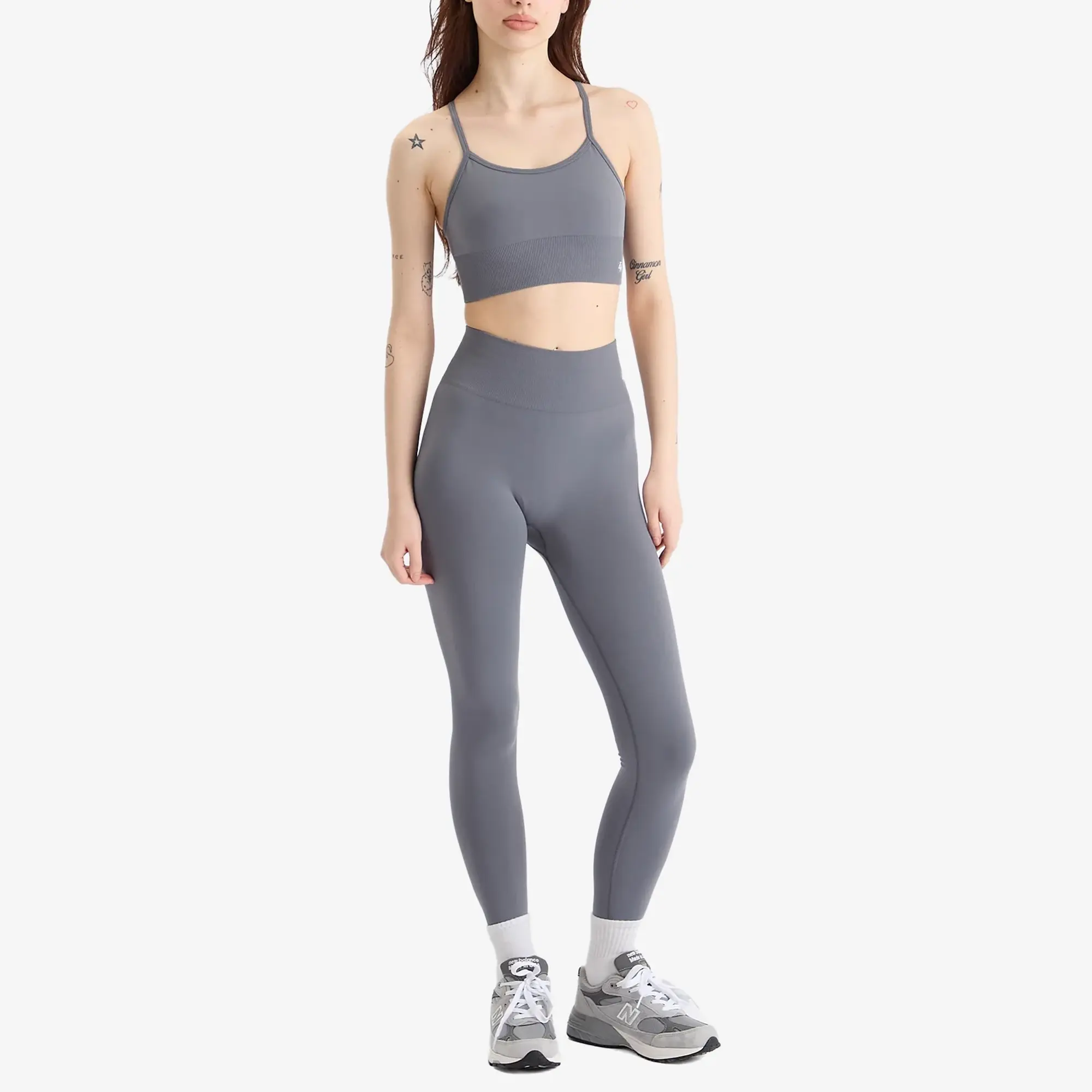 4th & Reckless Women's Jenna Racer Back Sports Bra Grey