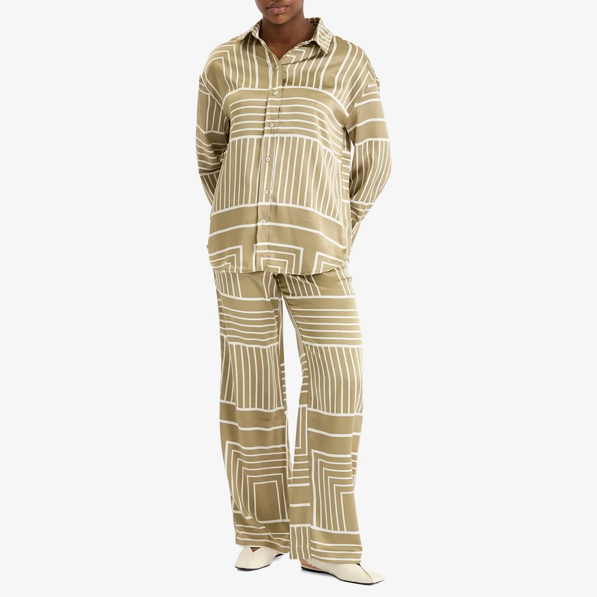 4th & Reckless Women's Amira Shirt Sage Print