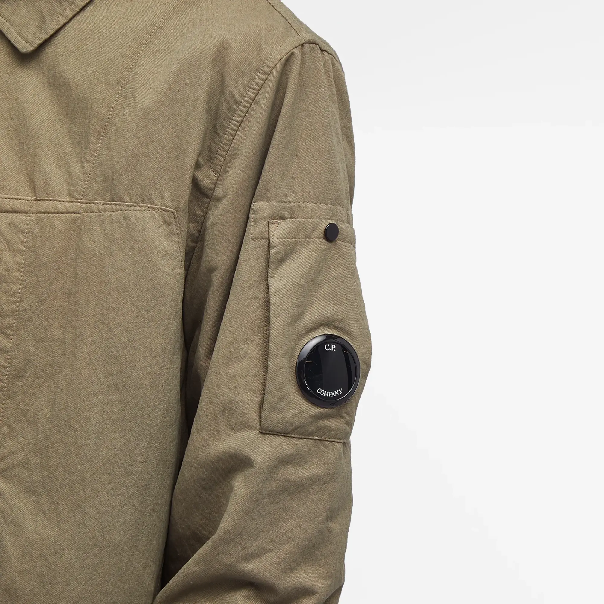 C.P. Company Men's Diagonal Flatt Nylon Overshirt Walnut