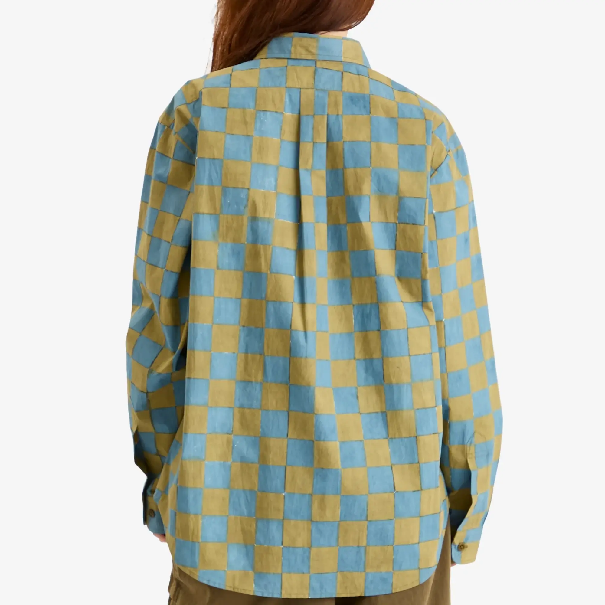 Story mfg. Women's Office Shirt Evergreen Checker