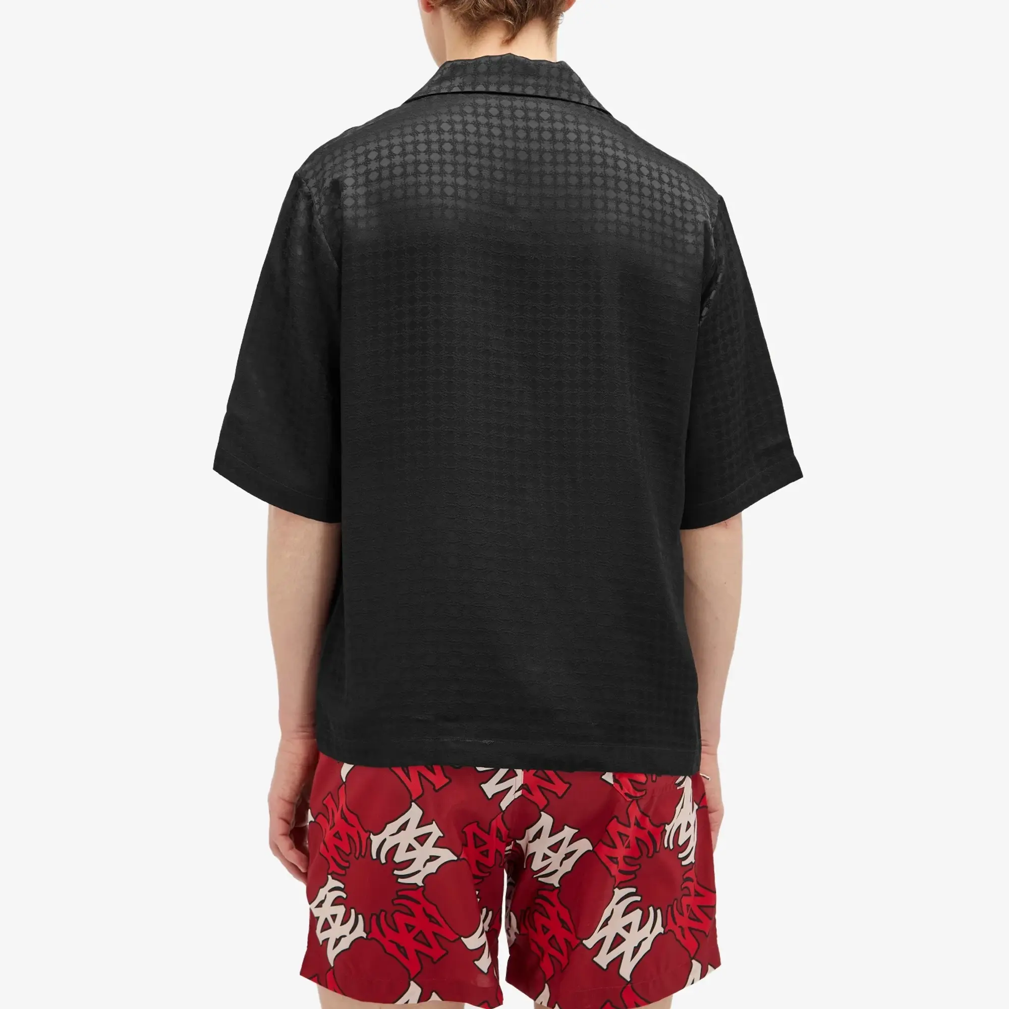 AMIRI Men's MA Quad Jacquard Camp Shirt Black