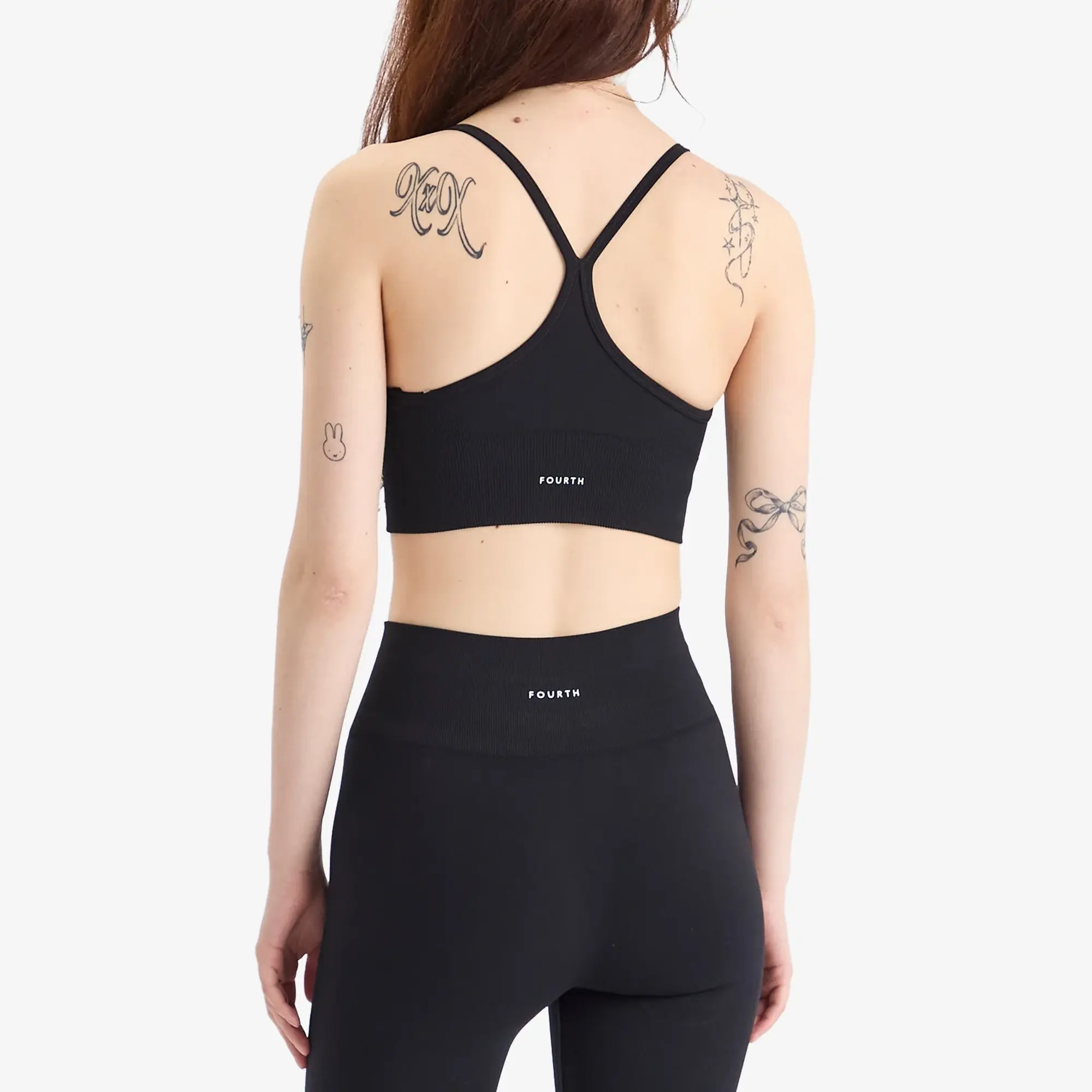 4th & Reckless Women's Jenna Racer Back Sports Bra Black