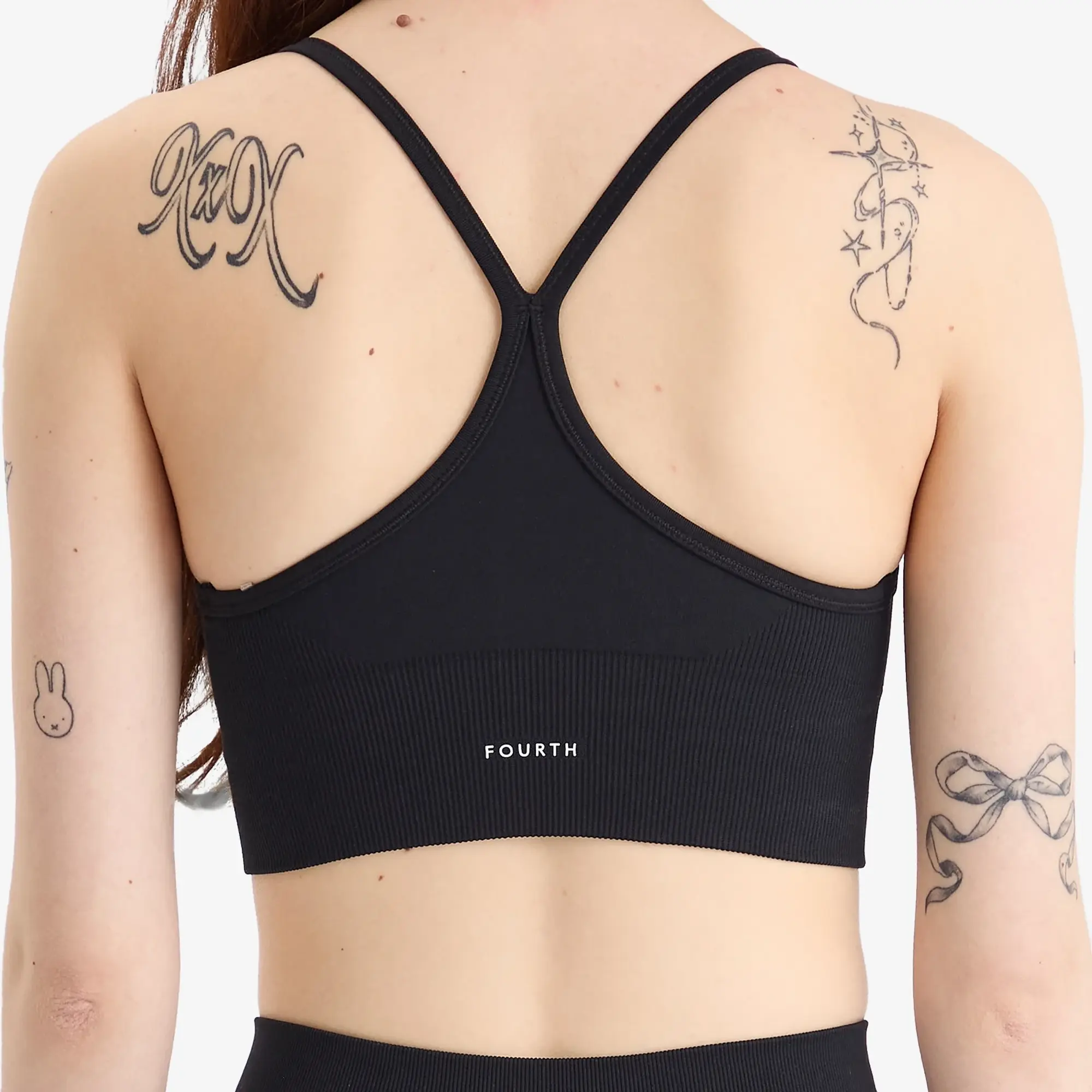 4th & Reckless Women's Jenna Racer Back Sports Bra Black