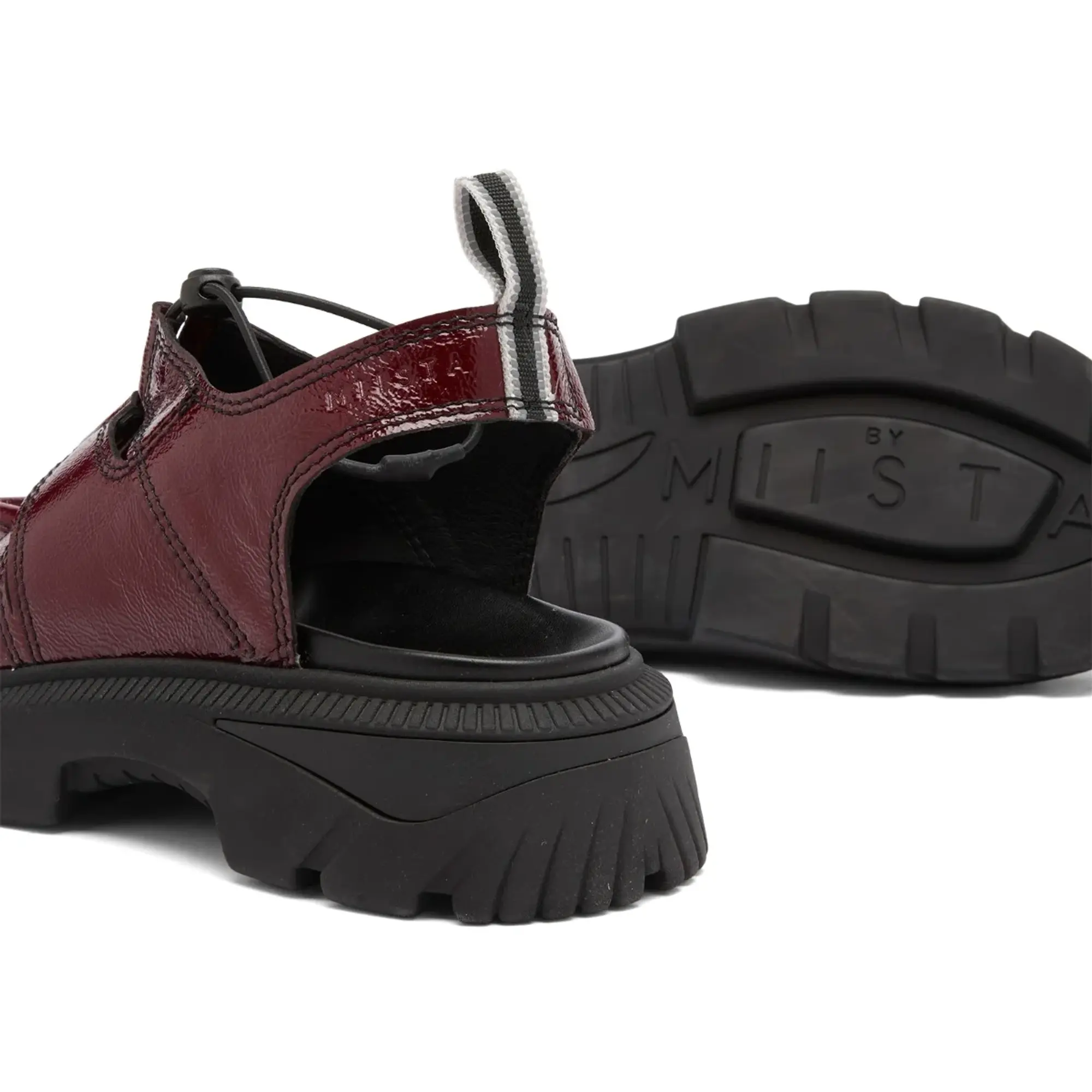 MIISTA Women's Eunice Burgundy Sandal Red