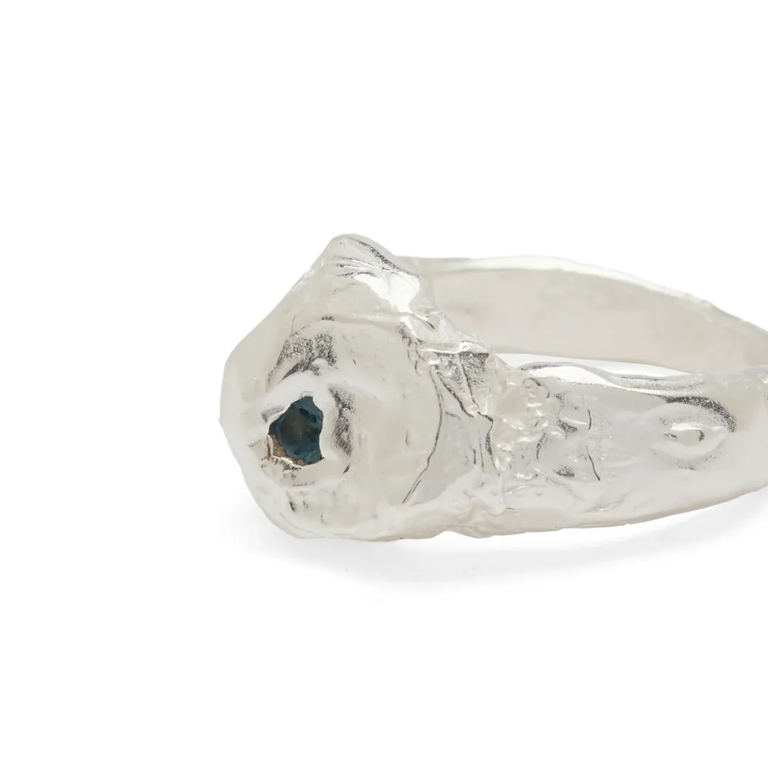 simuero marea ring blue Simuero Marea Ring - Silver⁄Blue