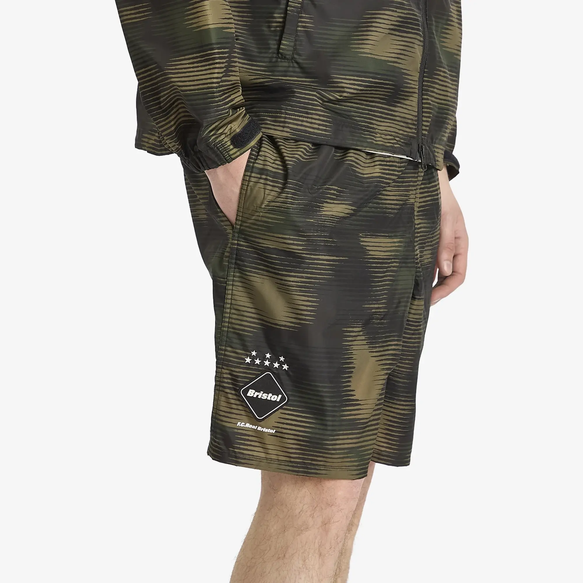 F.C. Real Bristol Men's Speed Camo Easy Shorts Woodland