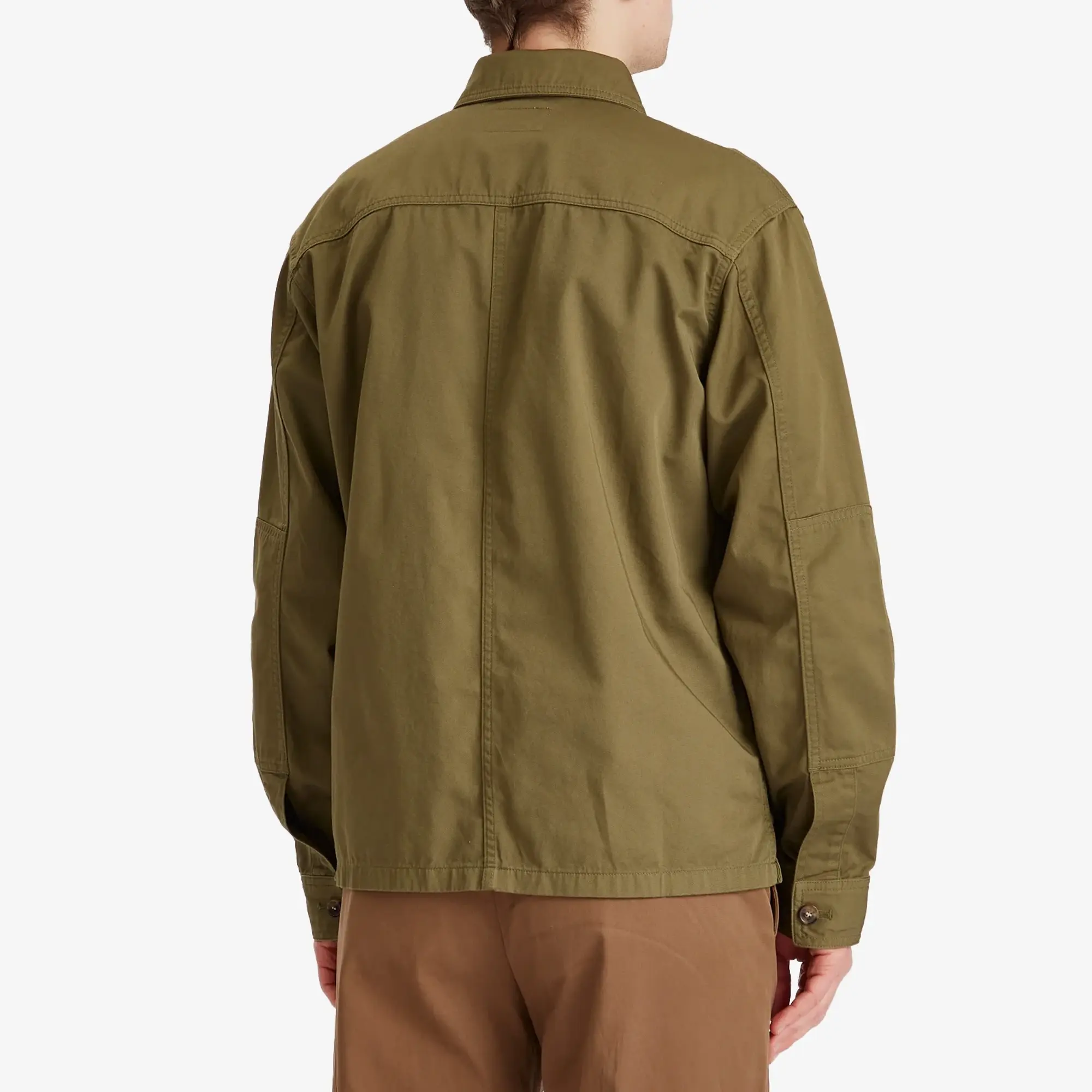 Saint Laurent Men's YSL Overshirt Authentic Khaki