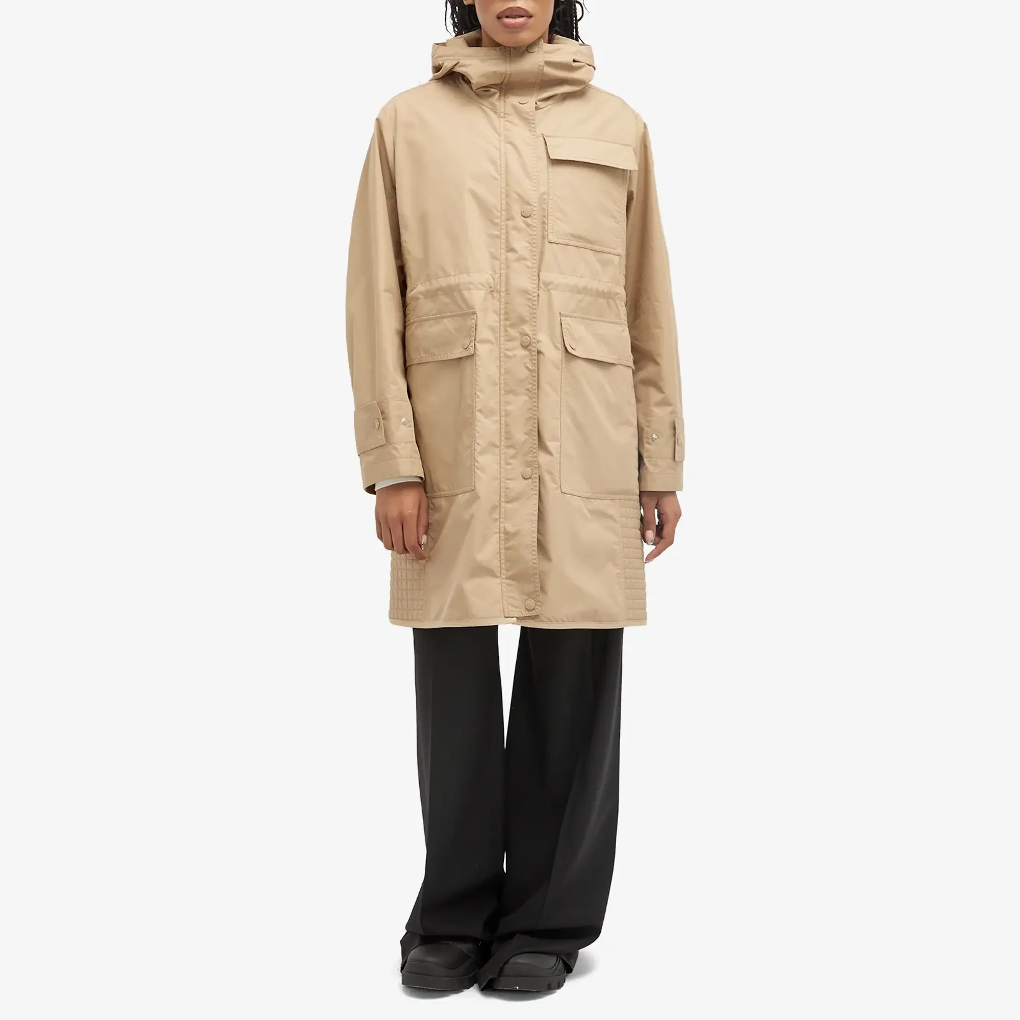 Moncler Women's Meudon Long Parka Beige