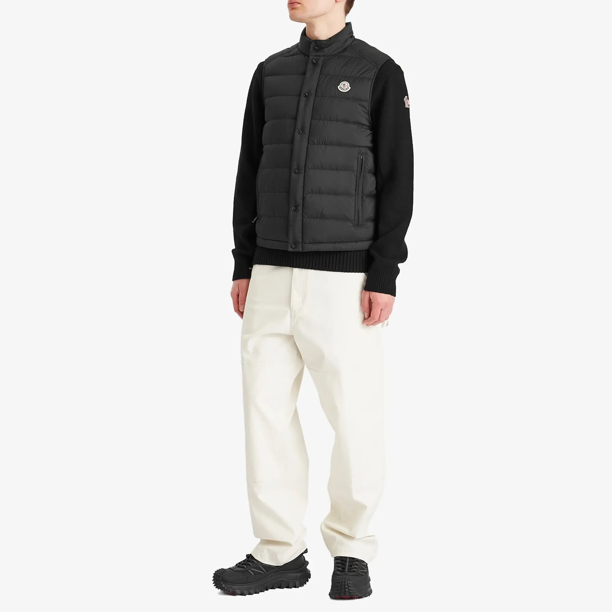 Moncler Men's Recycled Longue Saison Opaque Barthe Vest Black