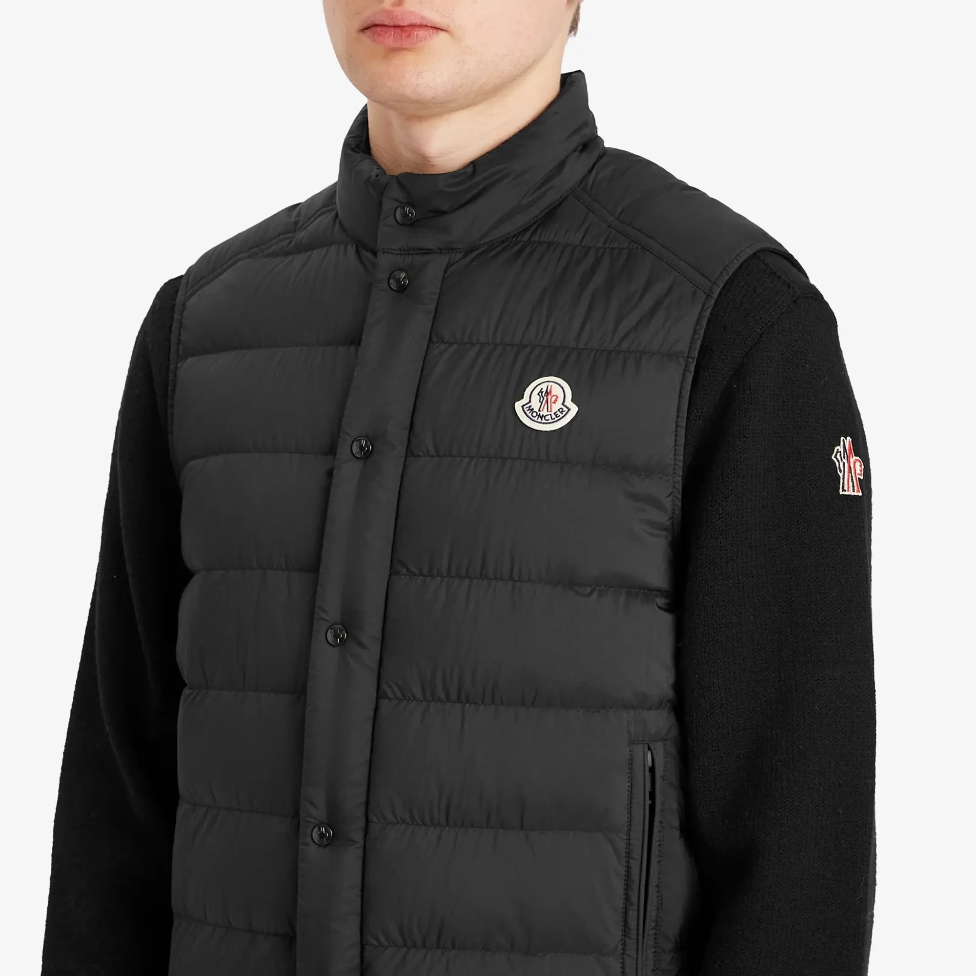 Moncler Men's Recycled Longue Saison Opaque Barthe Vest Black