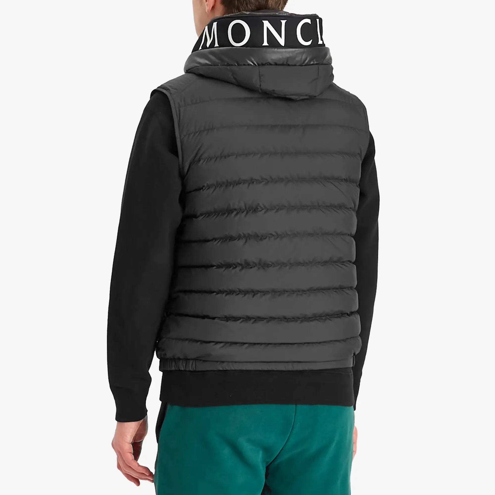 Moncler Men's Recycled Matte Poly Bourget Vest Black