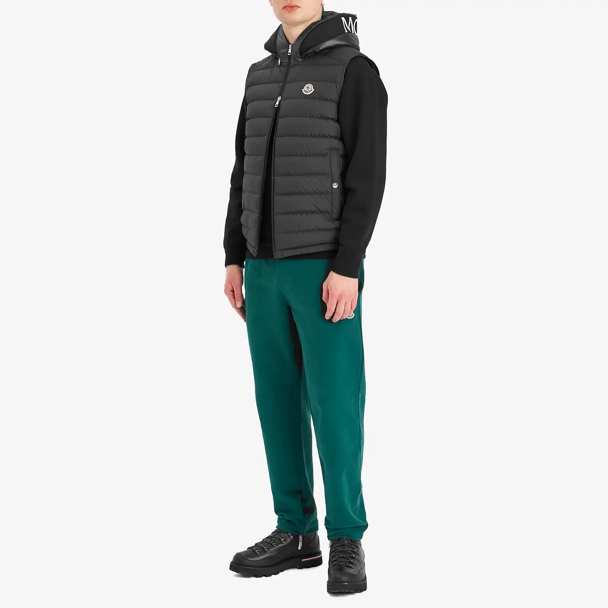 Moncler Men's Recycled Matte Poly Bourget Vest Black
