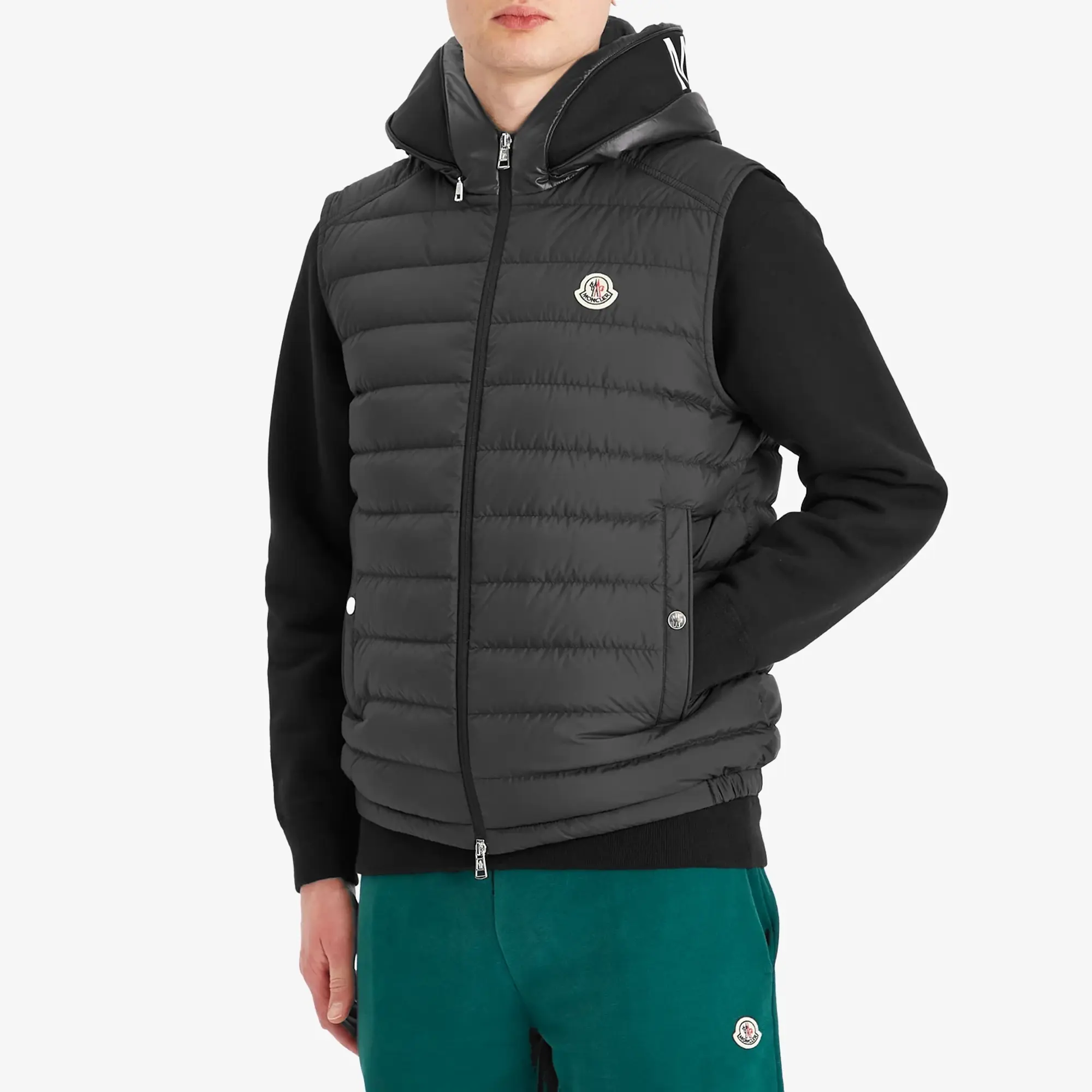 Moncler Men's Recycled Matte Poly Bourget Vest Black