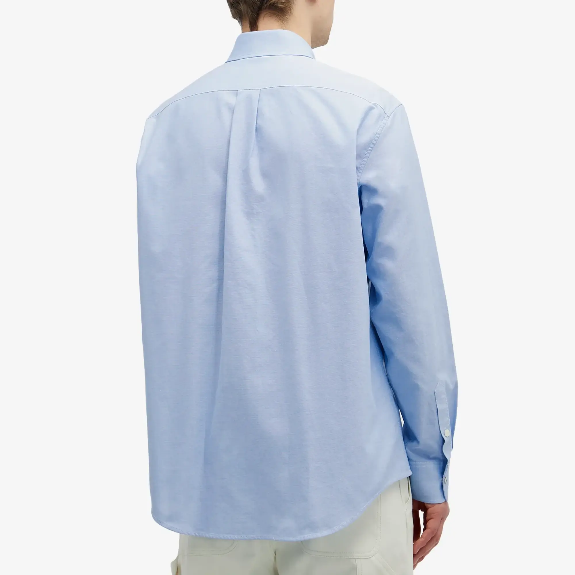 Moncler Men's Oxford De Coton Shirt Blue