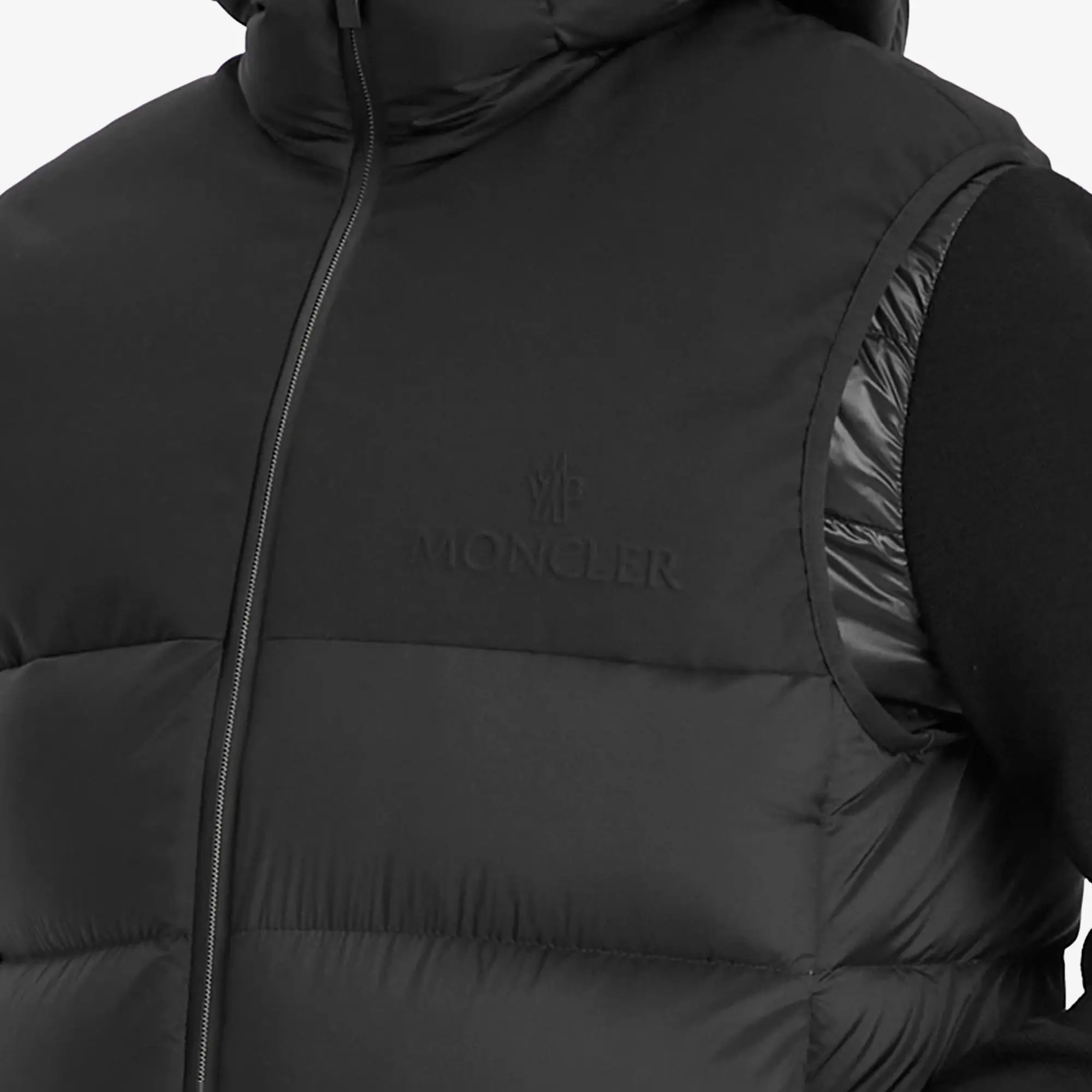 Moncler Men's Recycled Longue Saison Opaque Vest Black